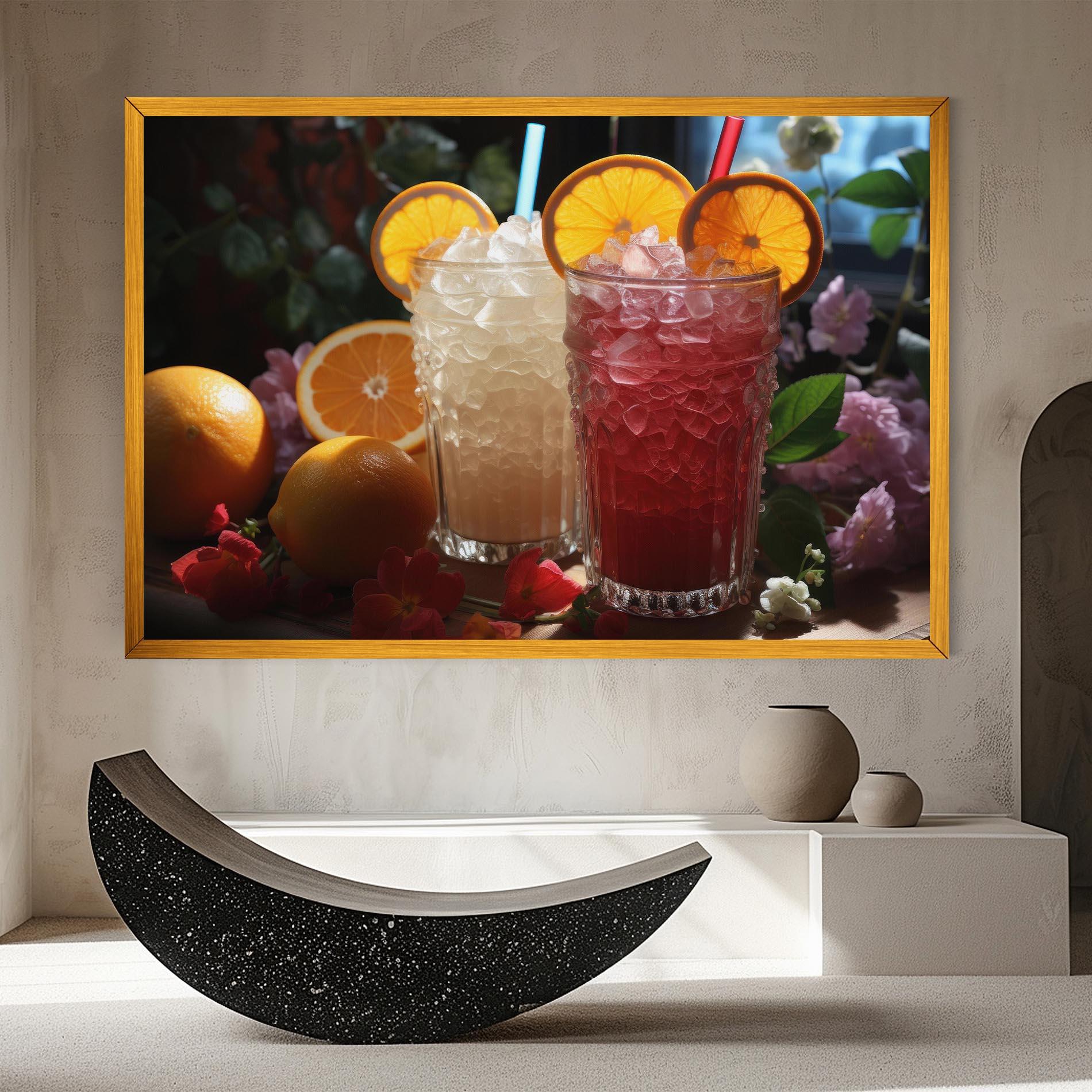 Tablou Canvas Citrus Smoothie Drink mockup 8