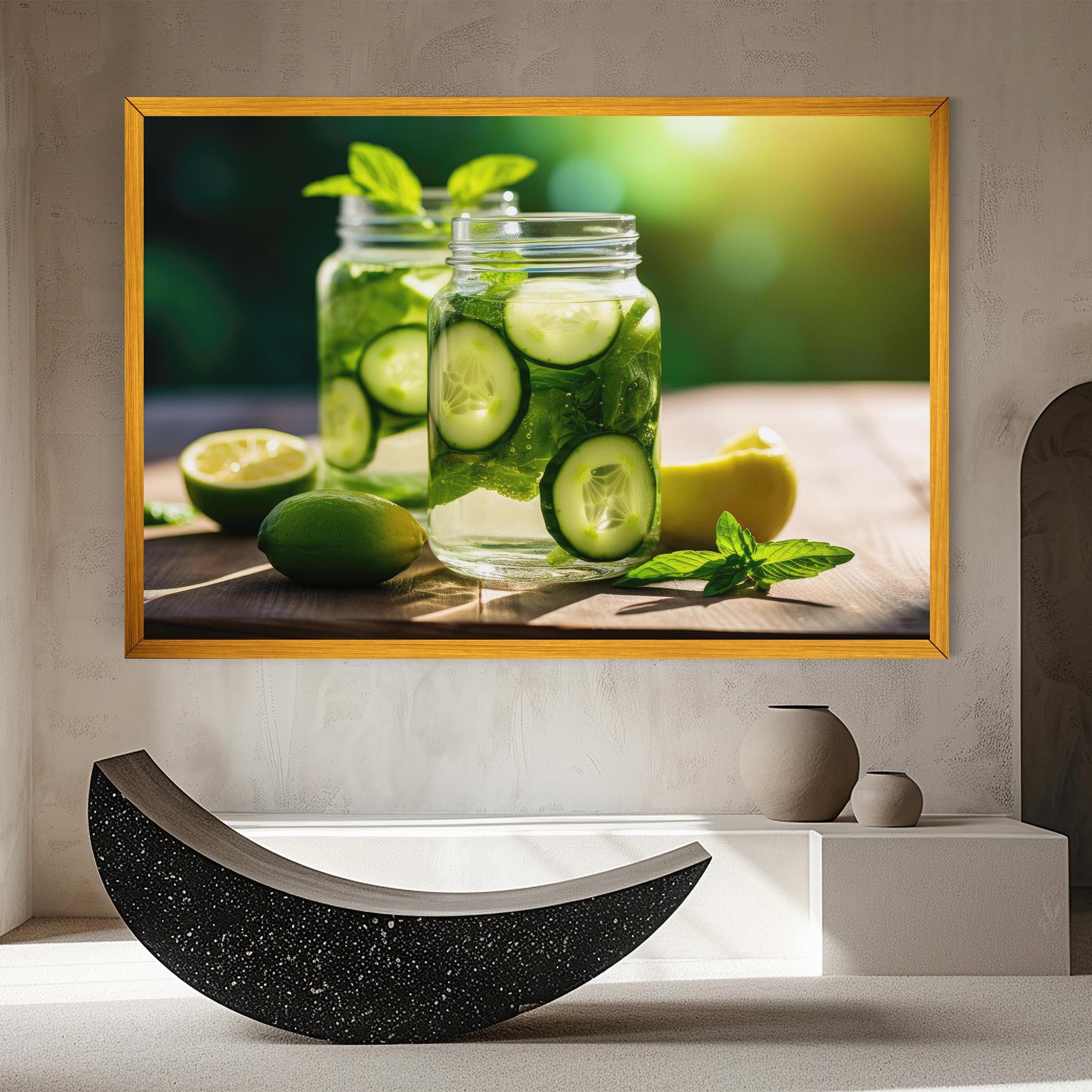 Tablou Canvas Cold Drink Cucumber mockup 8