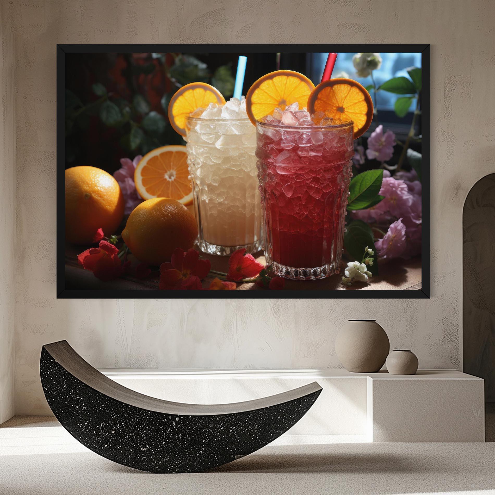 Tablou Canvas Citrus Smoothie Drink mockup 8