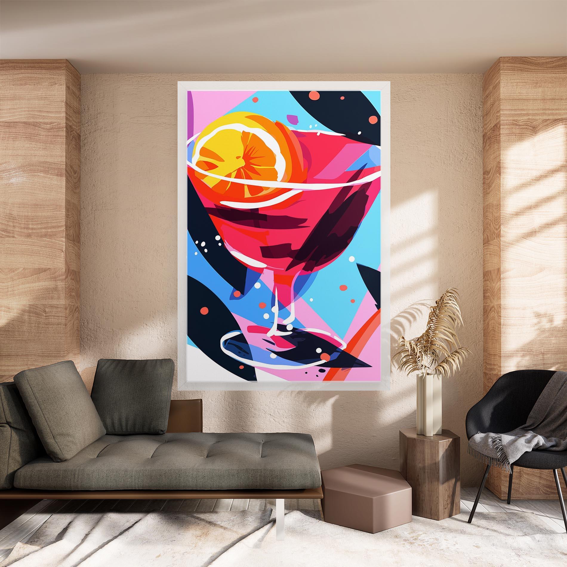 Tablou Canvas Red Cocktail Art mockup 8