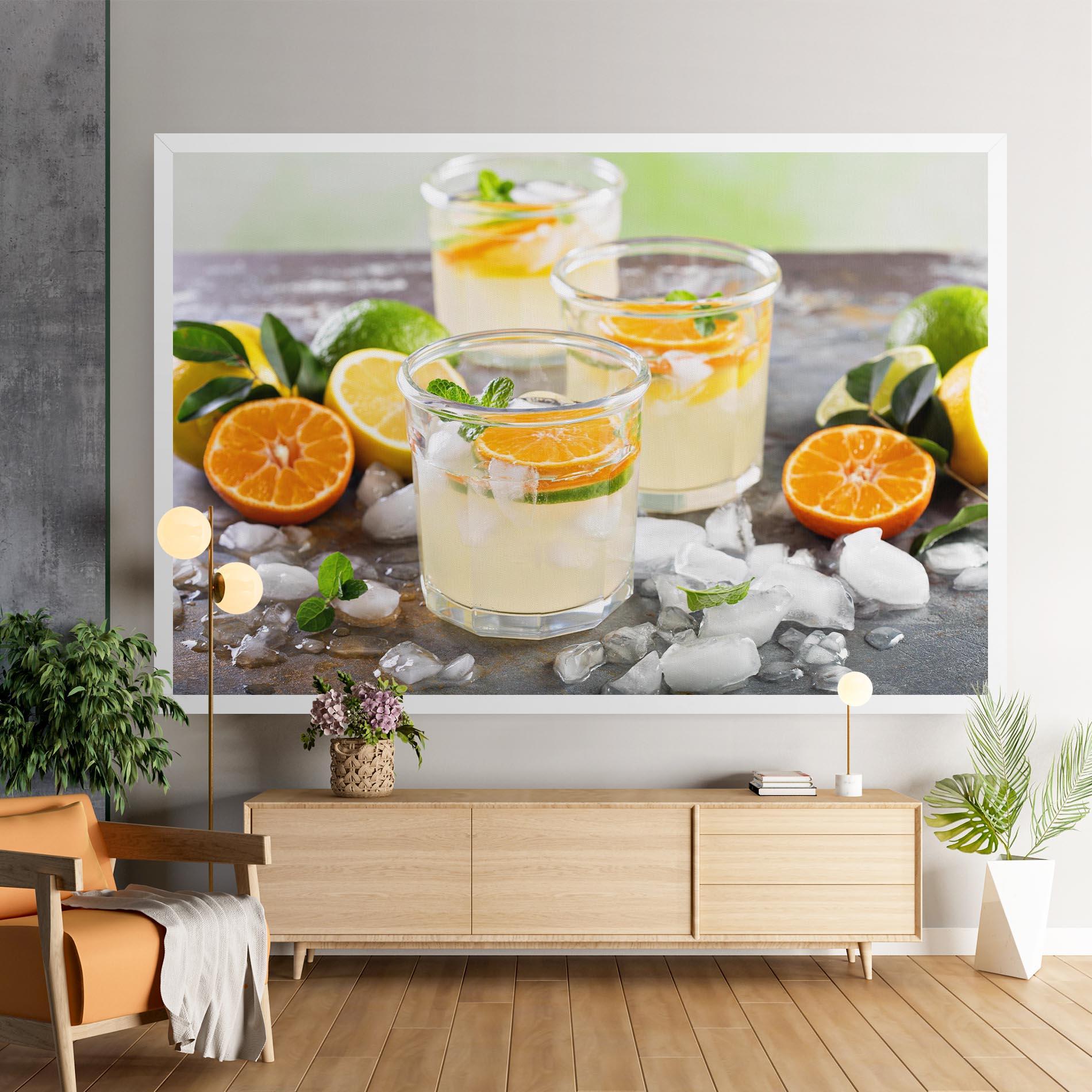 Tablou Canvas Citrus Fruit Lemonade mockup 9