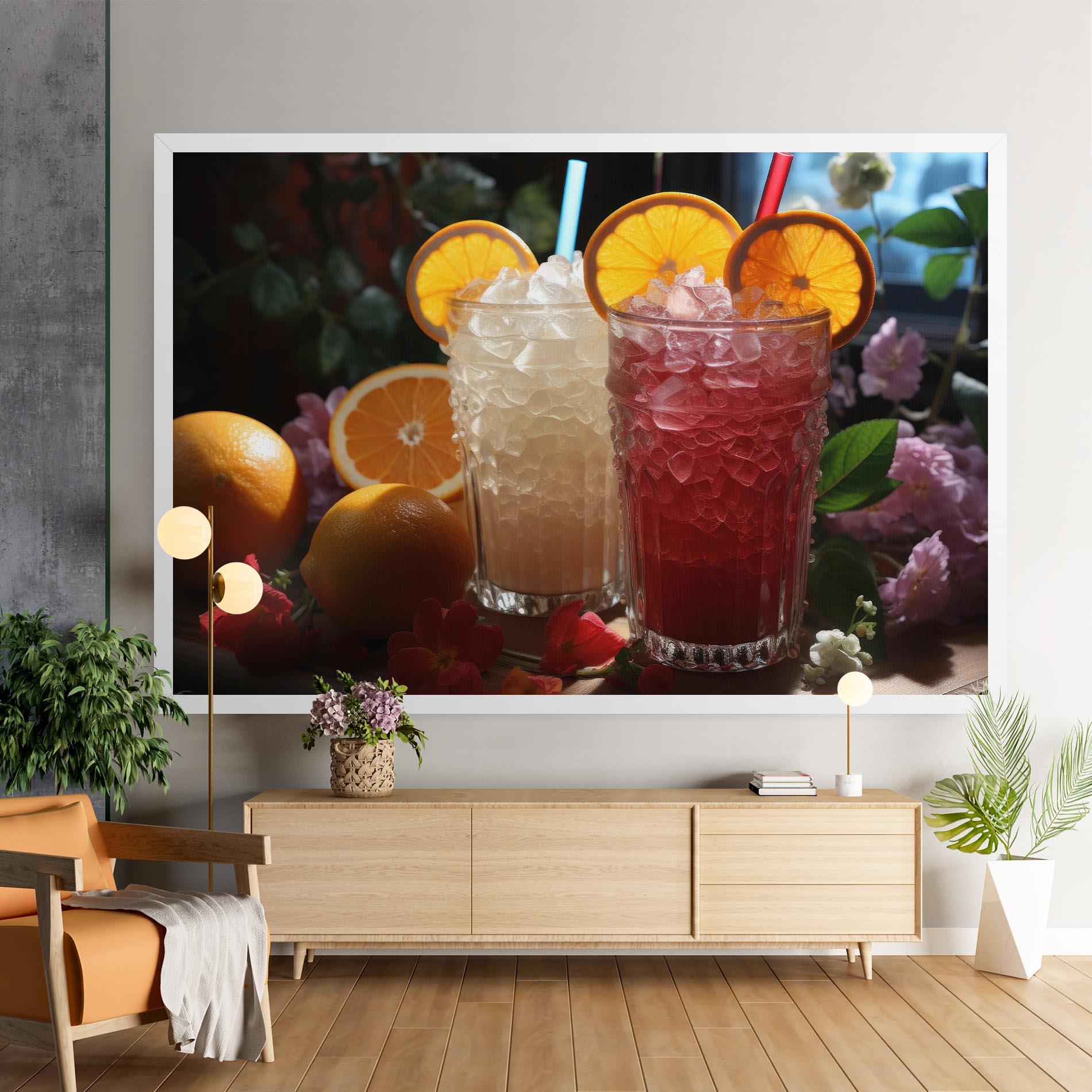 Tablou Canvas Citrus Smoothie Drink mockup 9