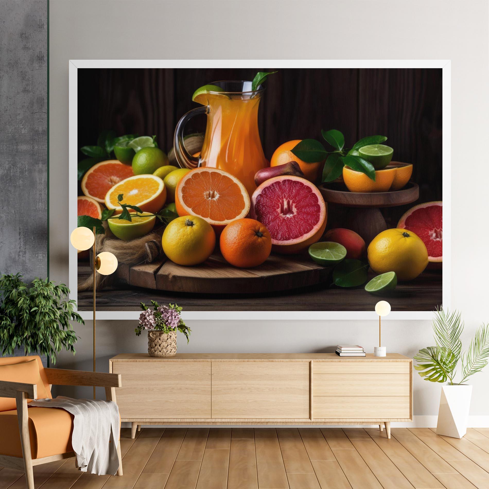 Tablou Canvas Glass Of Orange Juice mockup 9