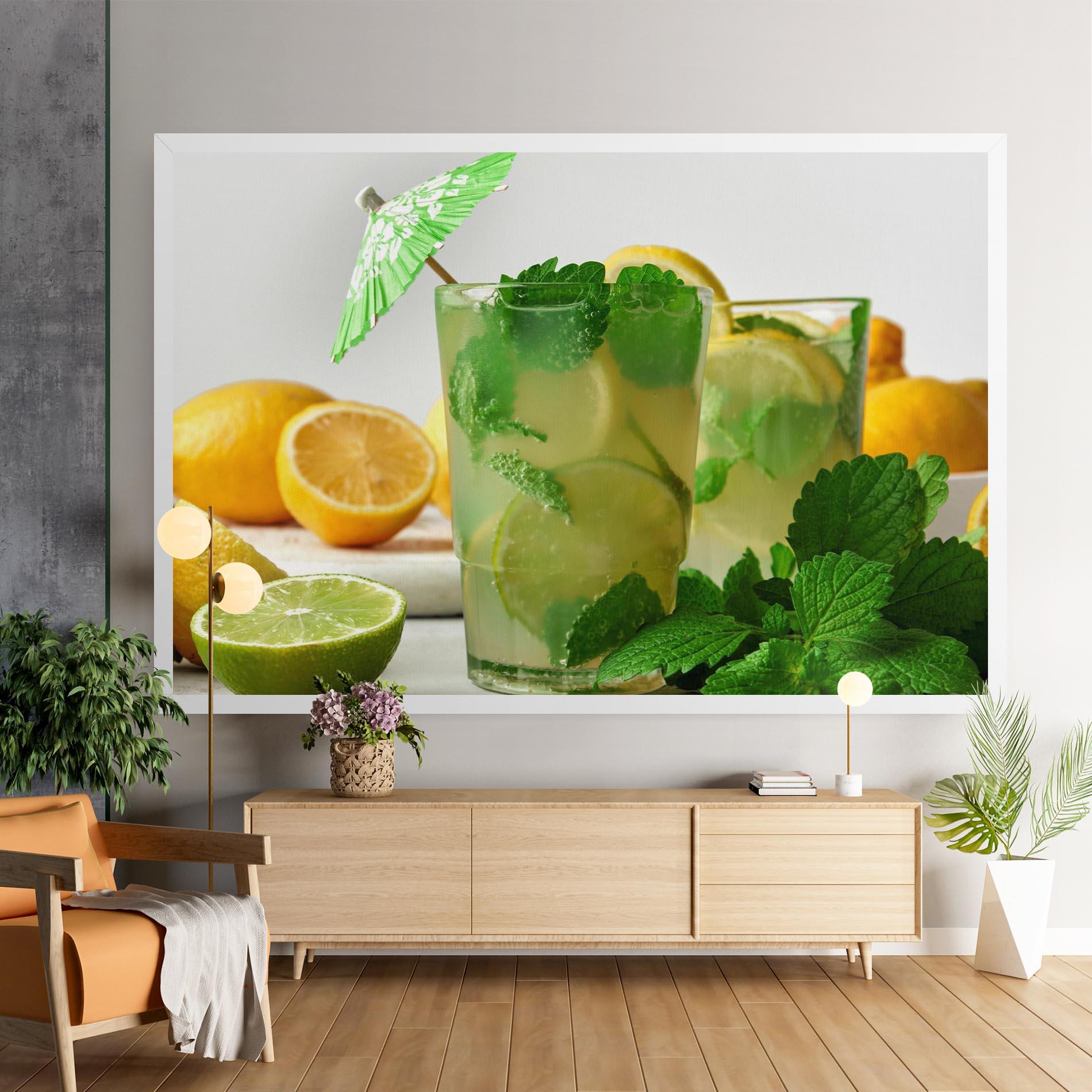 Tablou Canvas Mint Leaves Lemonade mockup 9