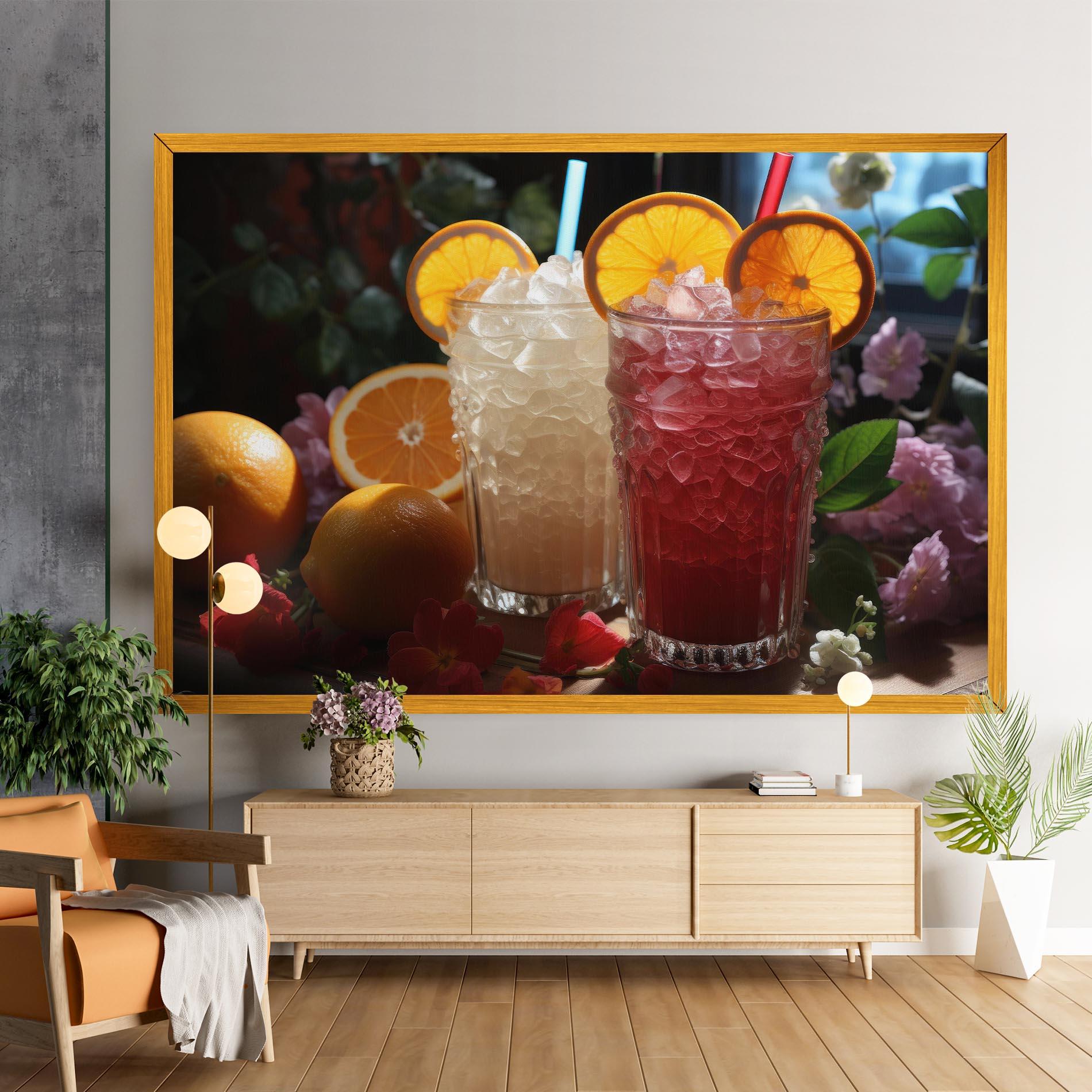 Tablou Canvas Citrus Smoothie Drink mockup 9