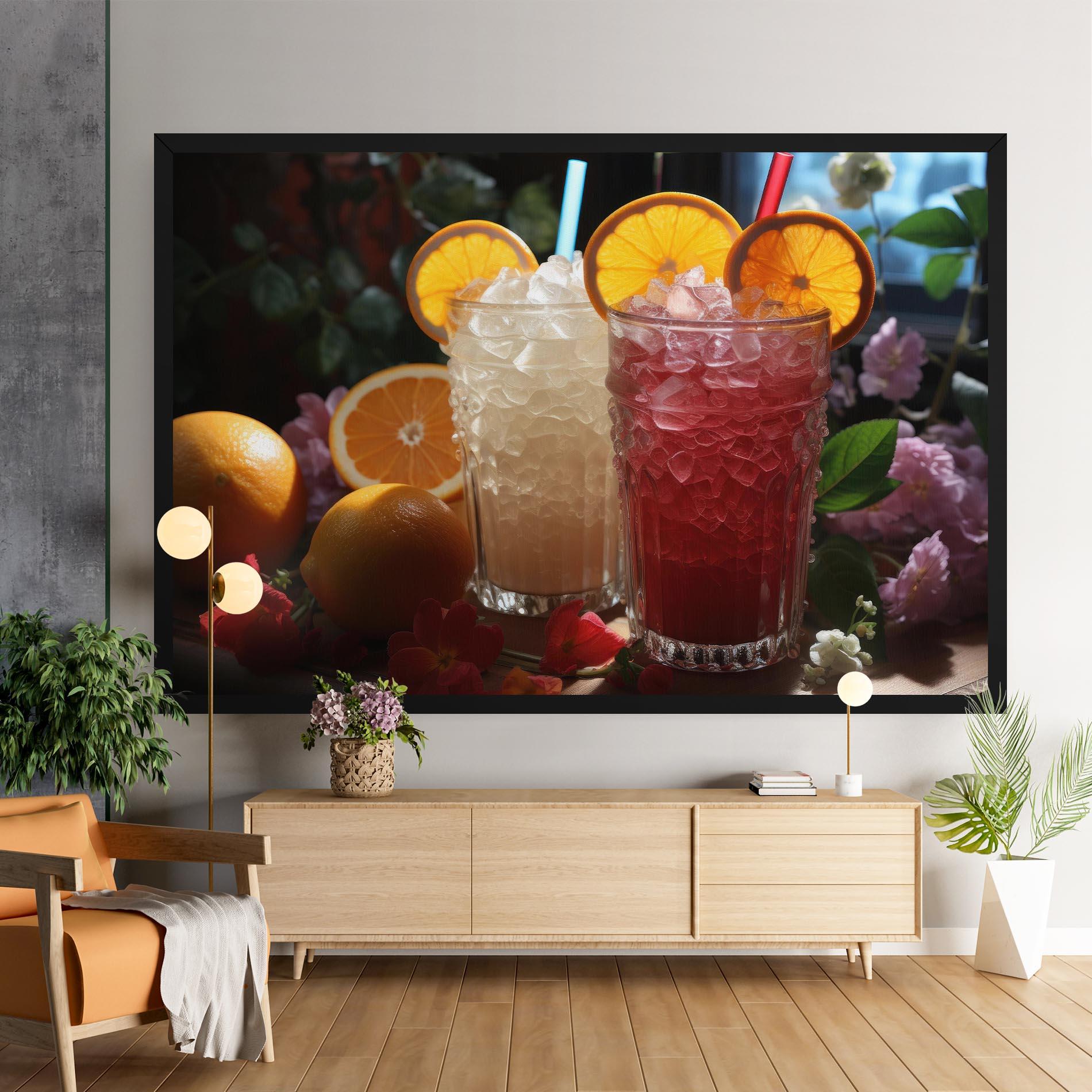 Tablou Canvas Citrus Smoothie Drink mockup 9