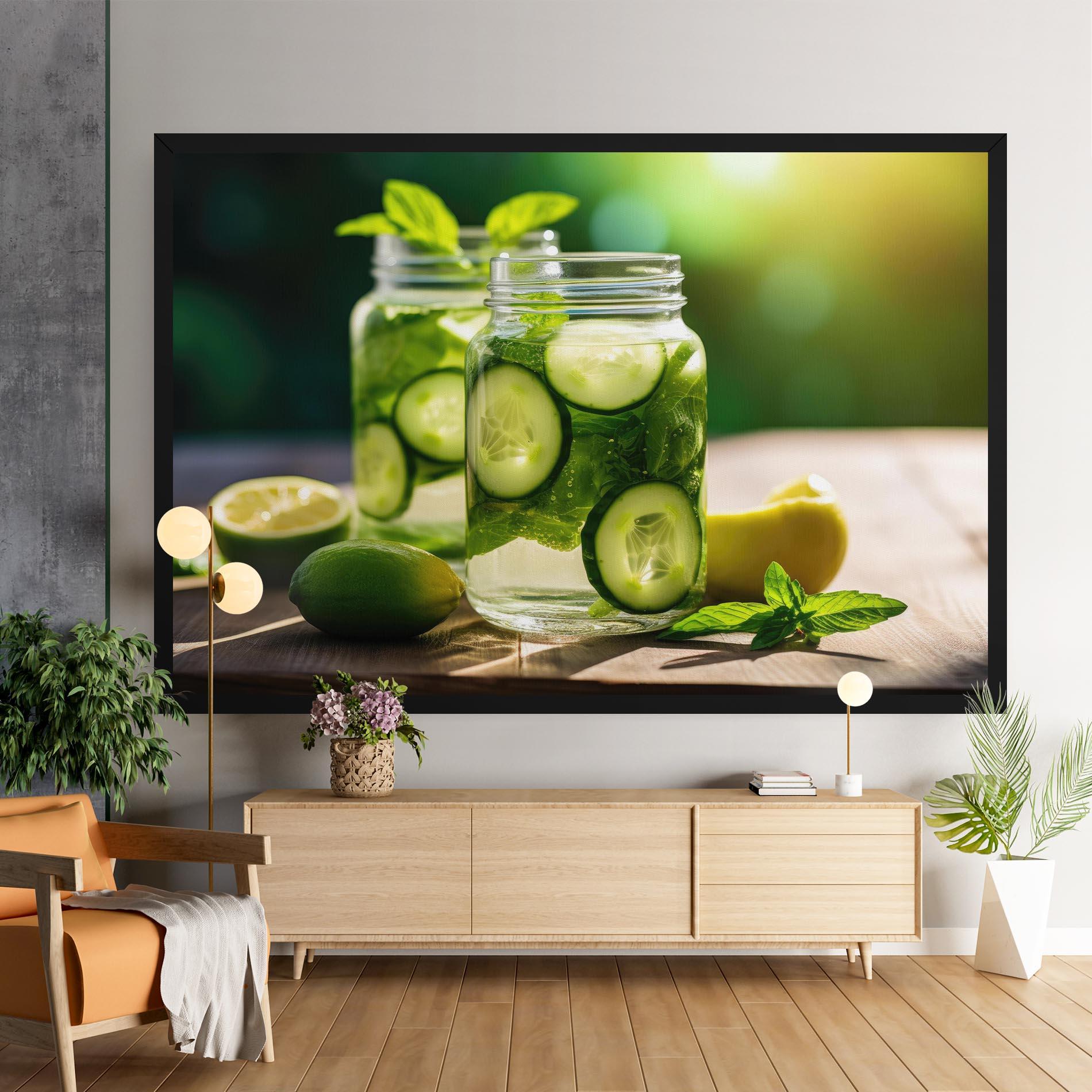 Tablou Canvas Cold Drink Cucumber mockup 9