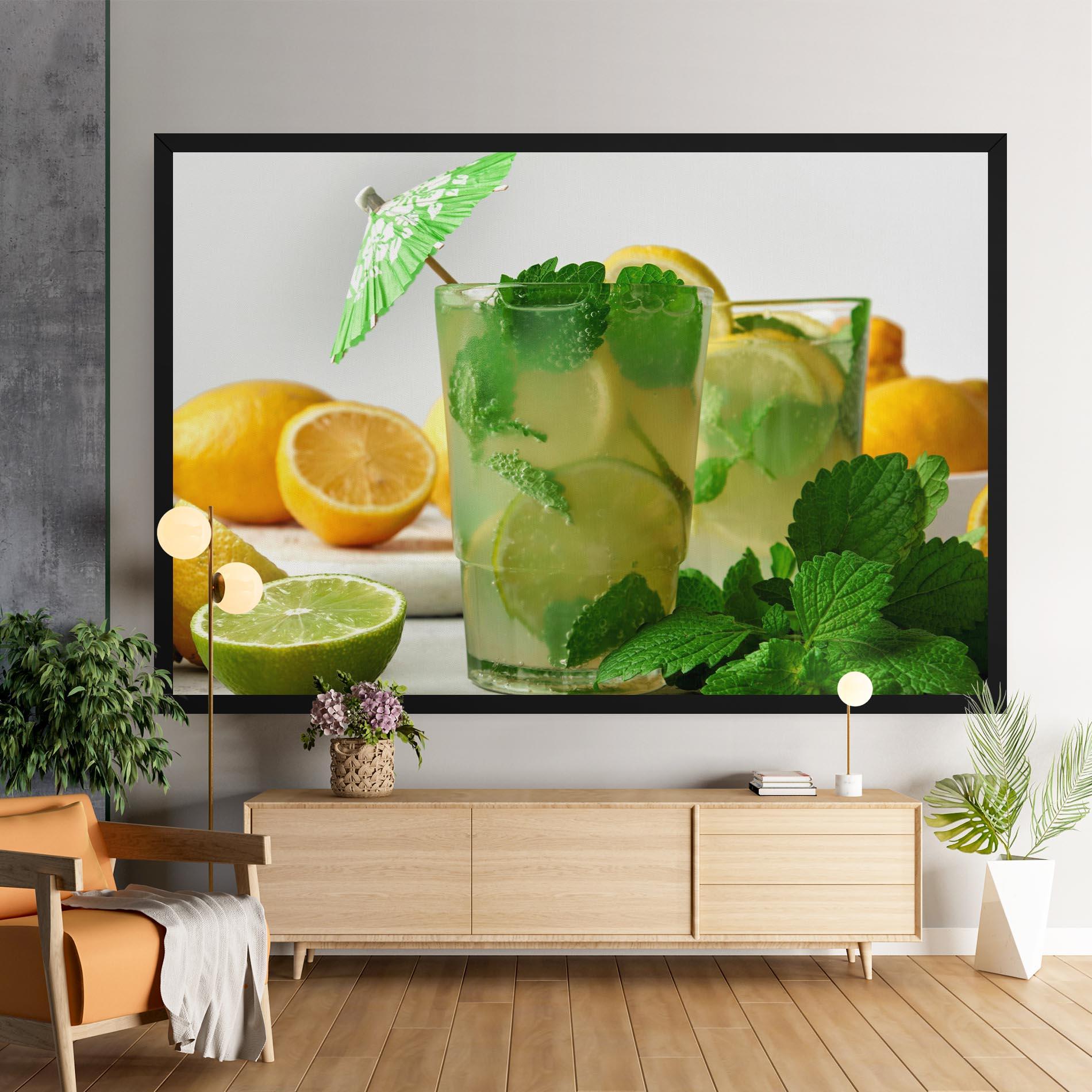 Tablou Canvas Mint Leaves Lemonade mockup 9