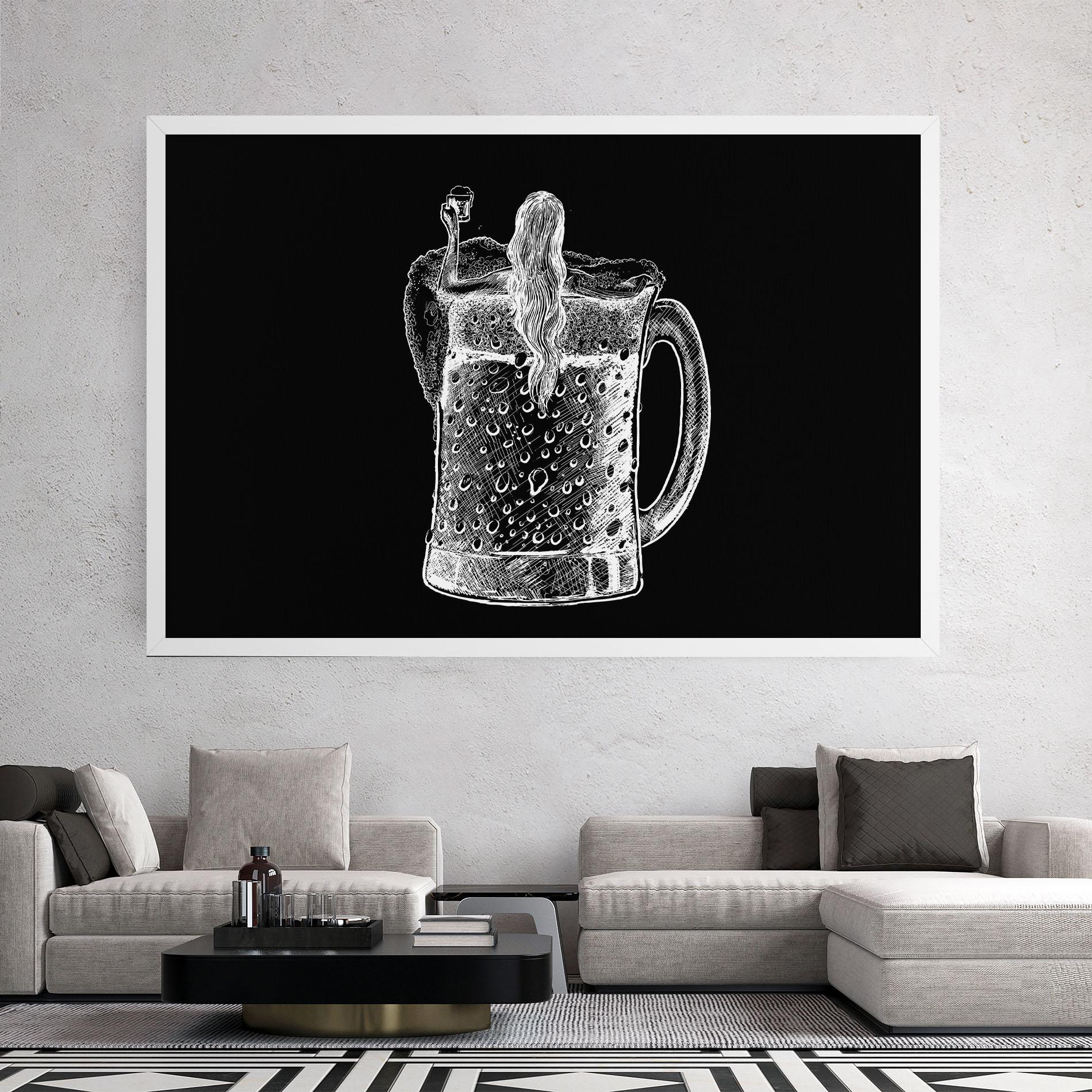 Tablou Canvas Beer Woman mockup 2