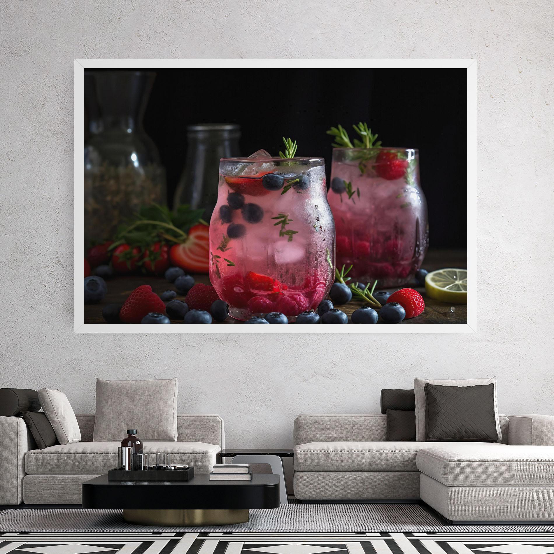 Tablou Canvas Berry Ice Drink mockup 2