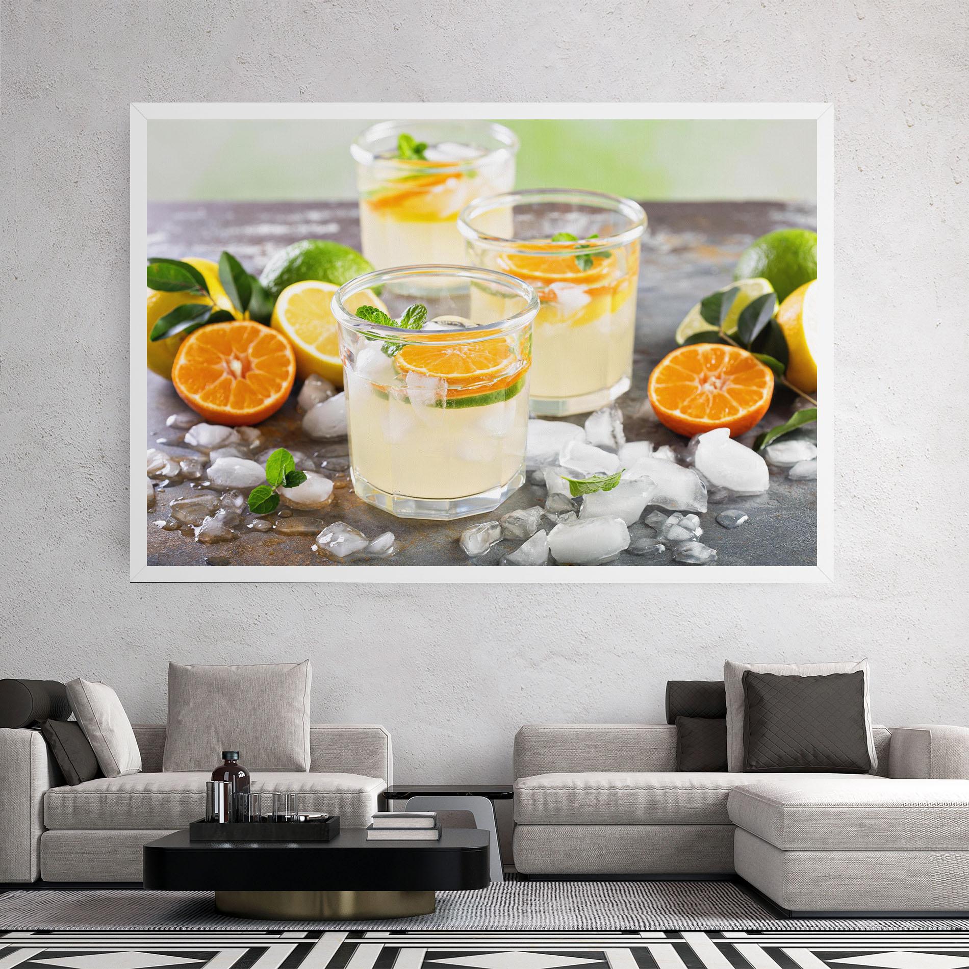Tablou Canvas Citrus Fruit Lemonade mockup 2