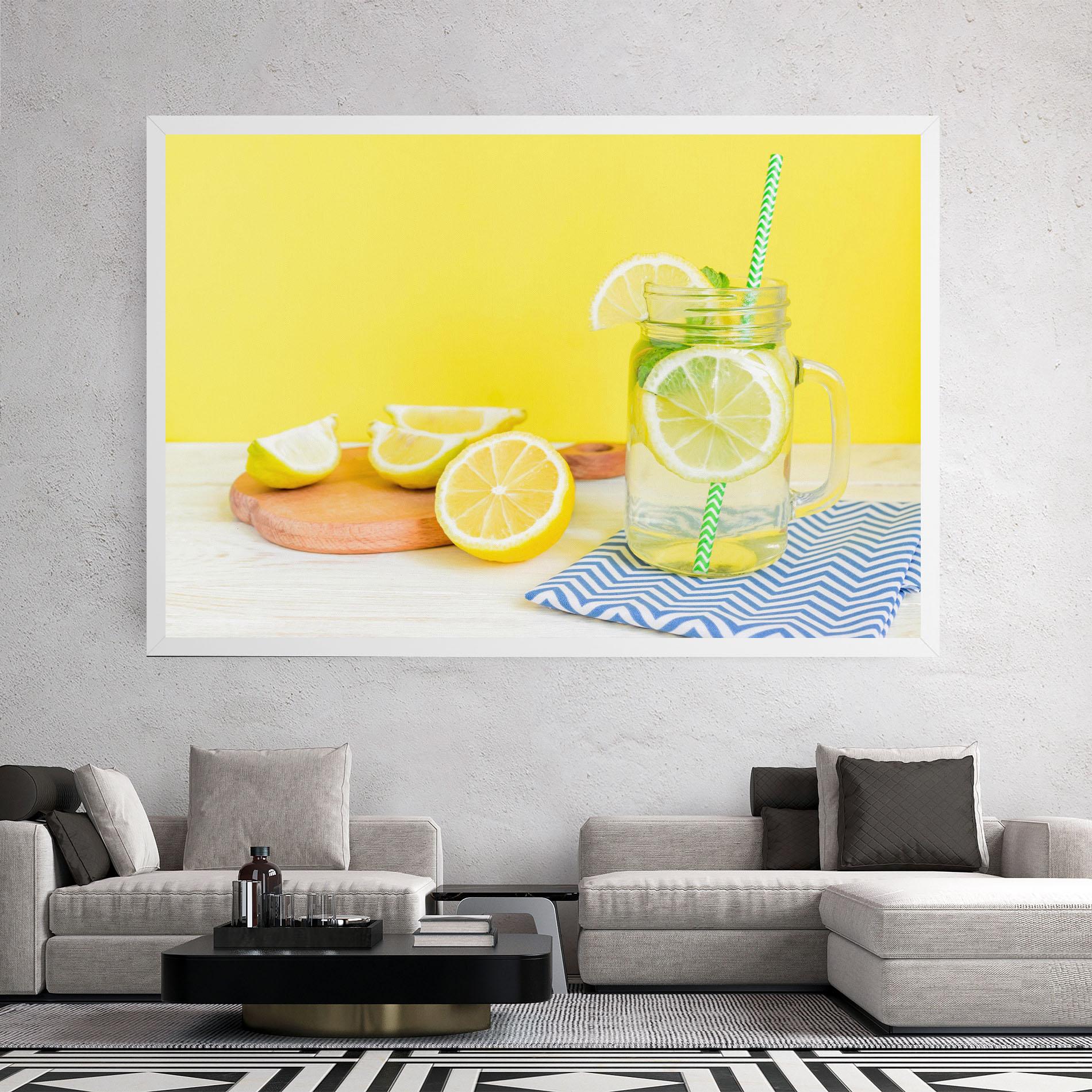 Tablou Canvas Citrus Lemonade Water mockup 2