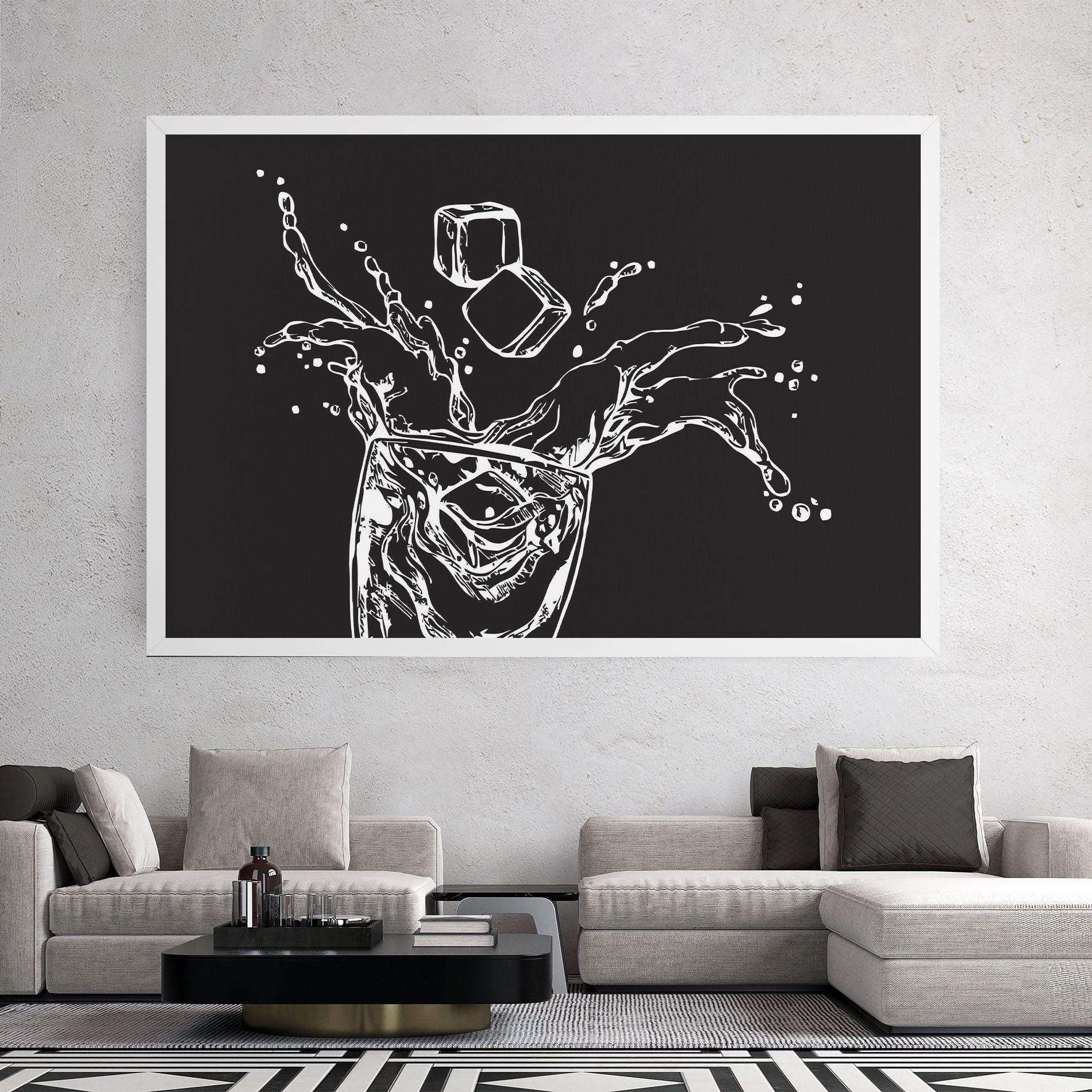 Tablou Canvas Ice Splash Drink mockup 2