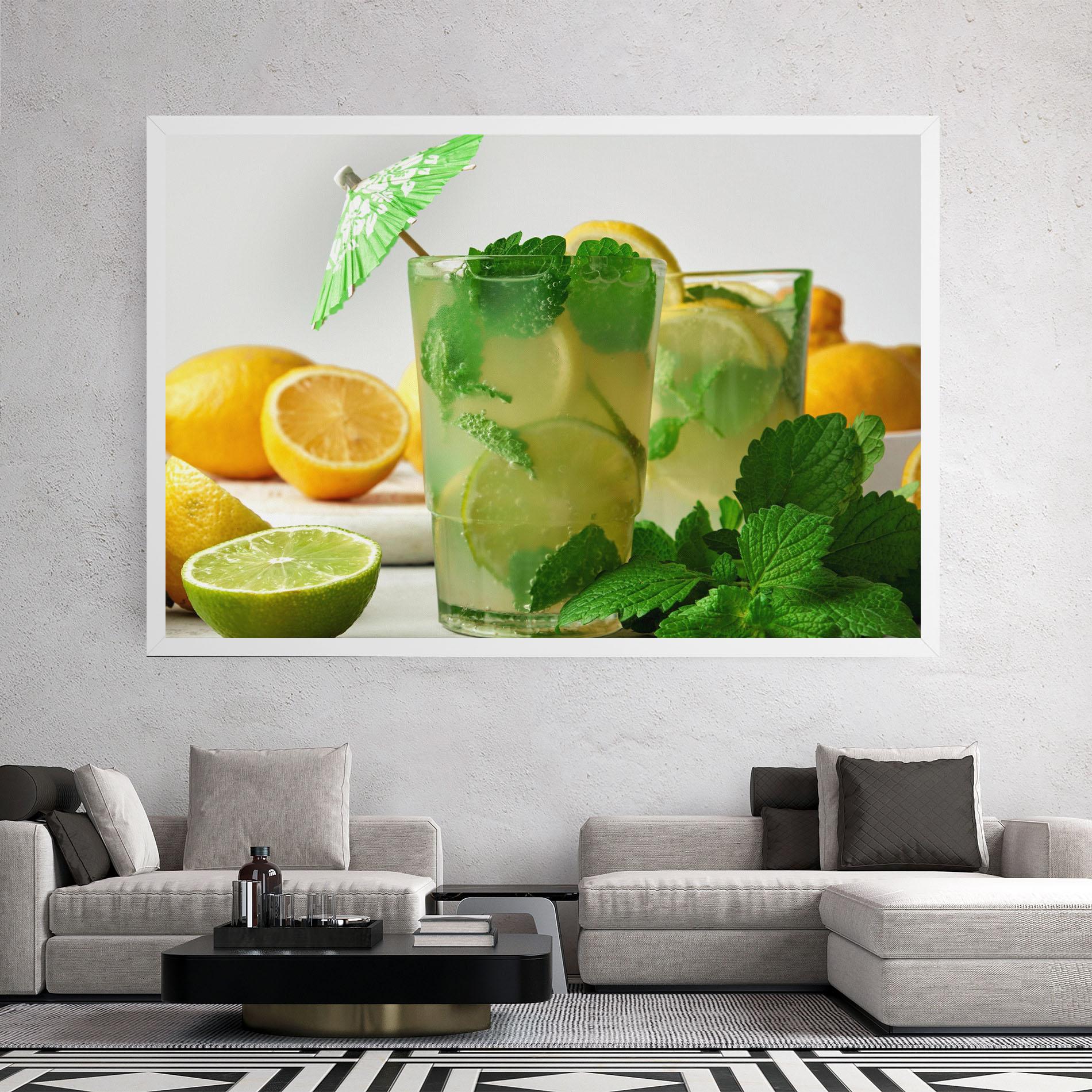 Tablou Canvas Mint Leaves Lemonade mockup 2
