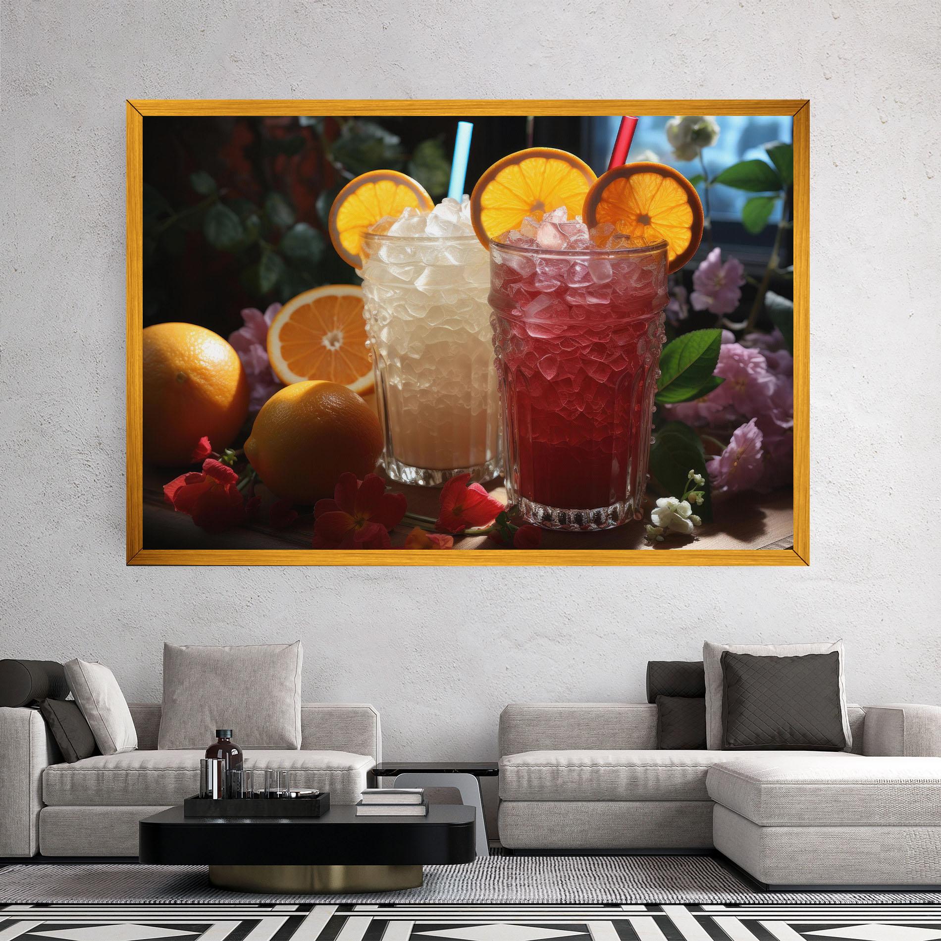 Tablou Canvas Citrus Smoothie Drink mockup 2