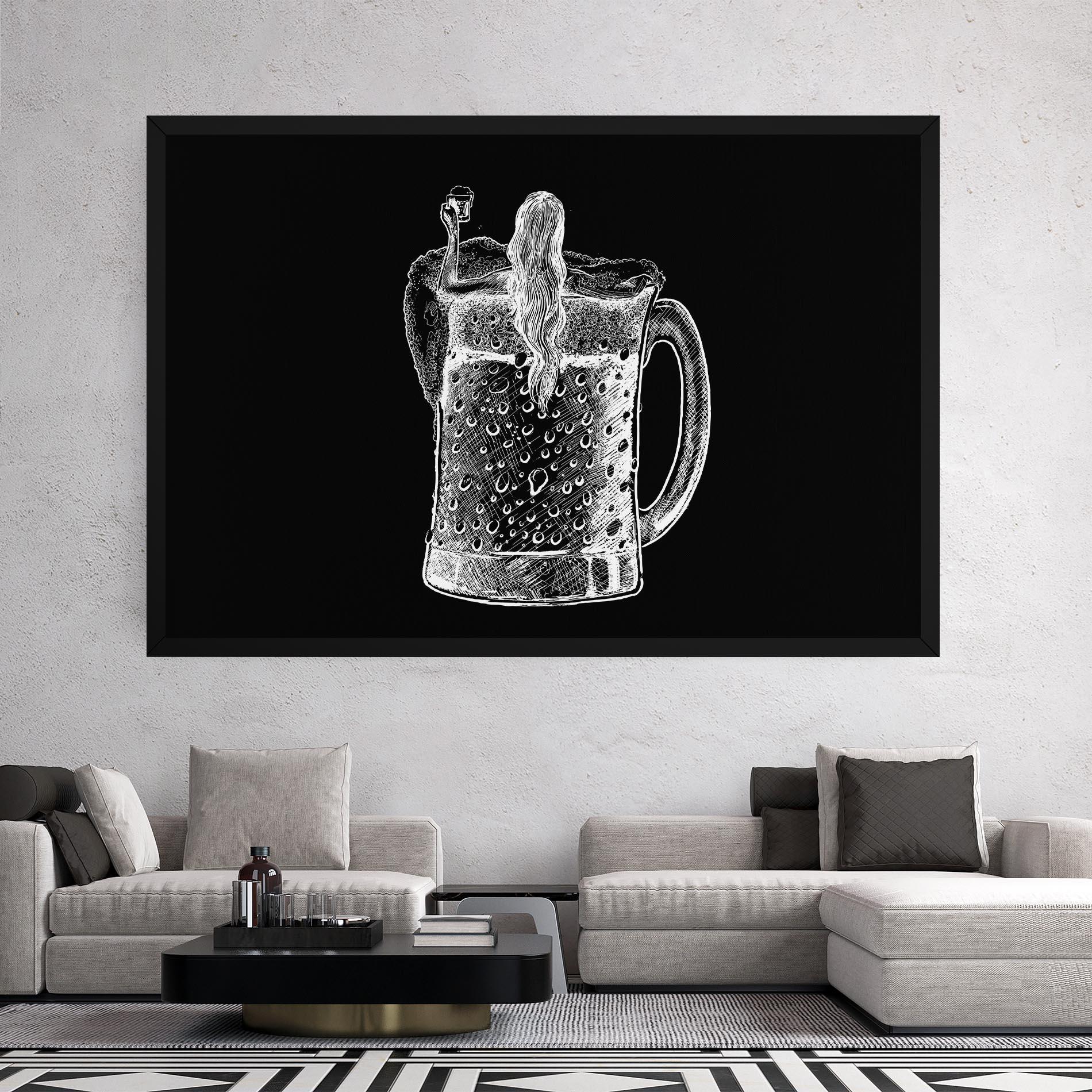 Tablou Canvas Beer Woman mockup 2