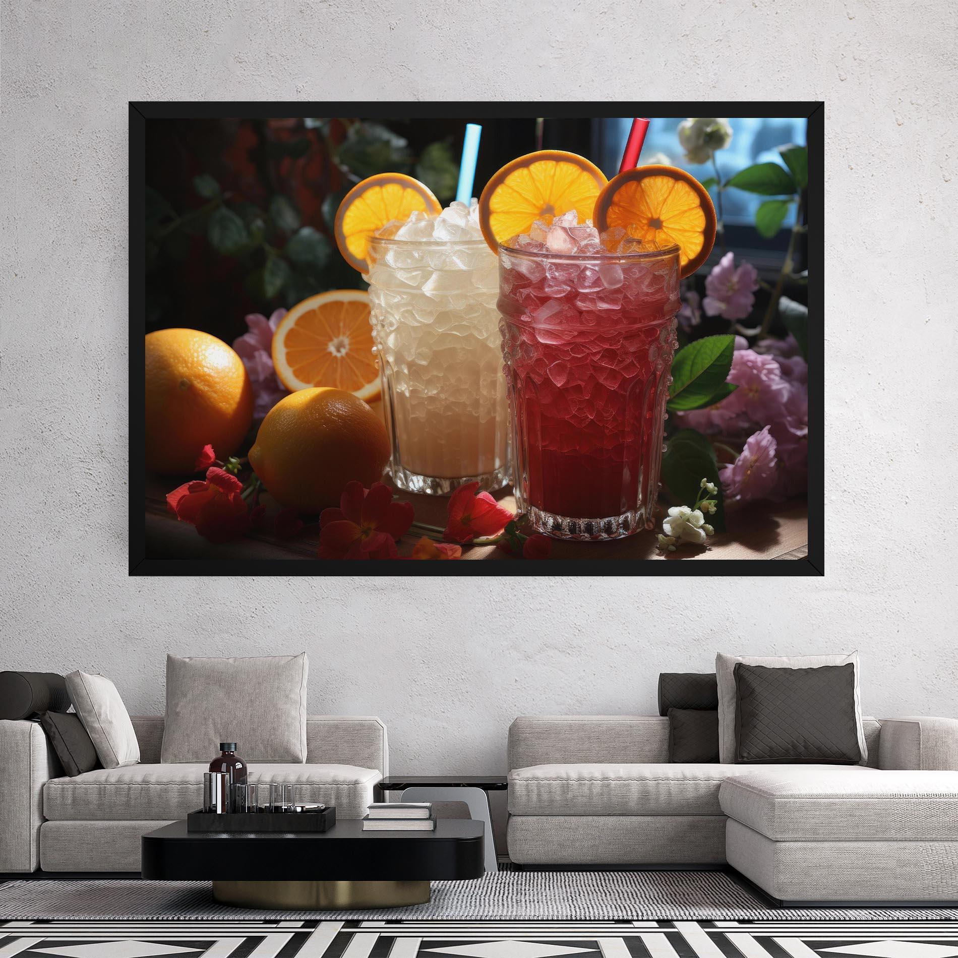 Tablou Canvas Citrus Smoothie Drink mockup 2