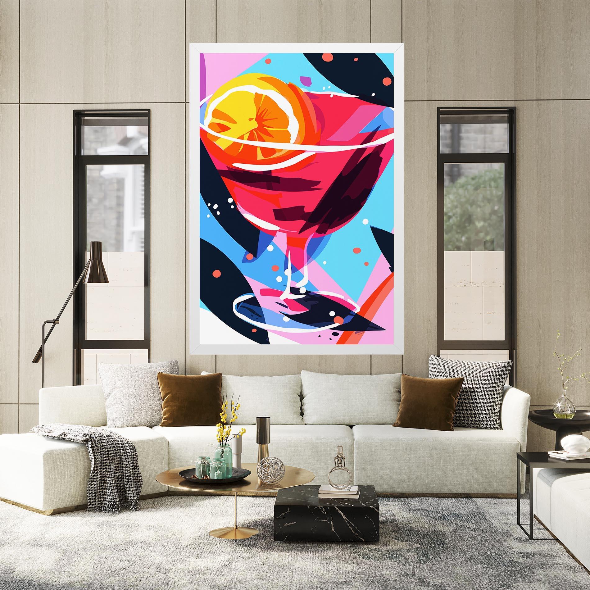 Tablou Canvas Red Cocktail Art mockup 2