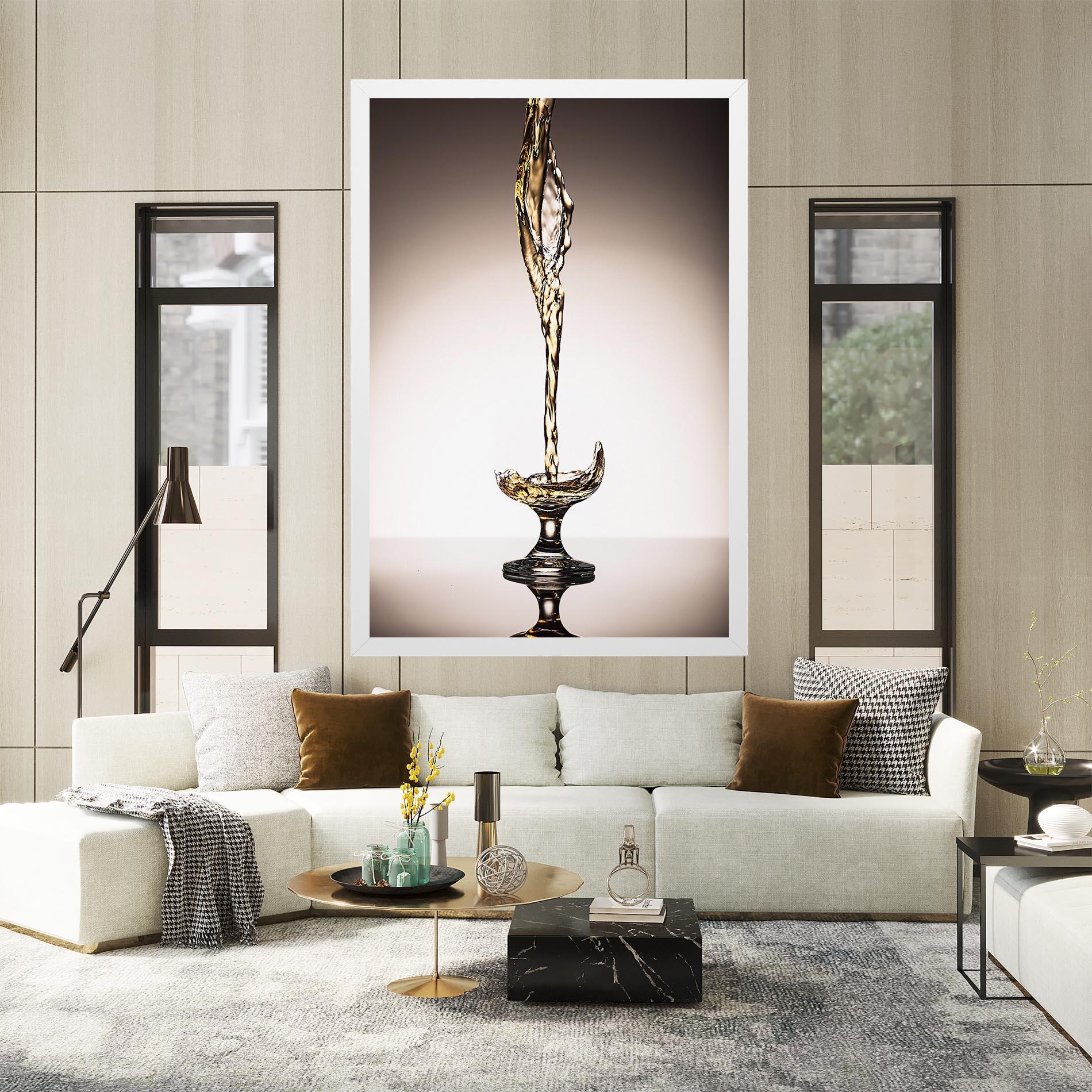 Tablou Canvas White Wine Splash mockup 2