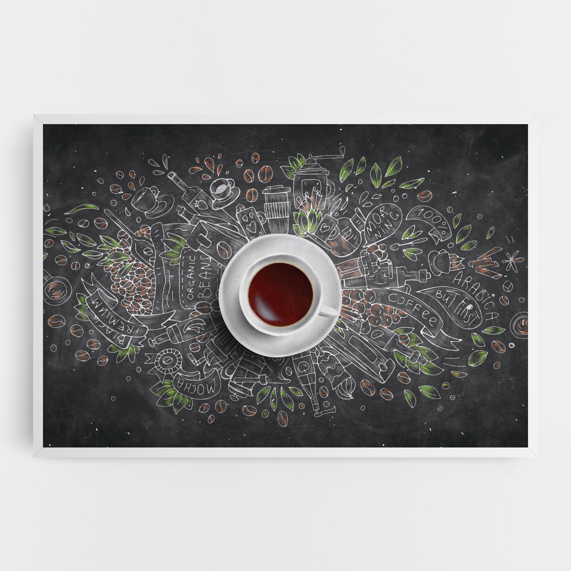 Tablou Canvas Black Board Coffee mockup 0