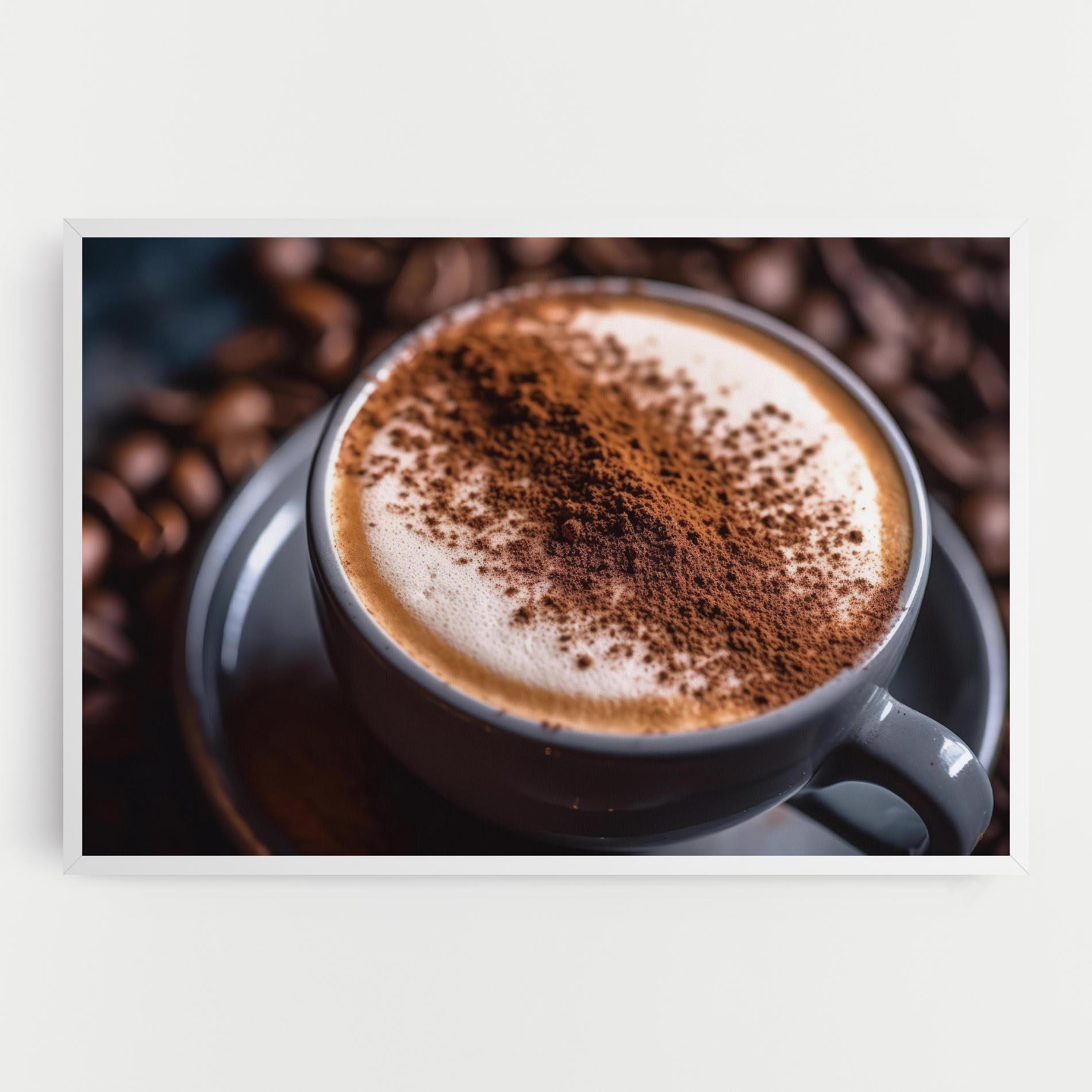 Tablou Canvas Cappuccino Coffee Close Up mockup 0