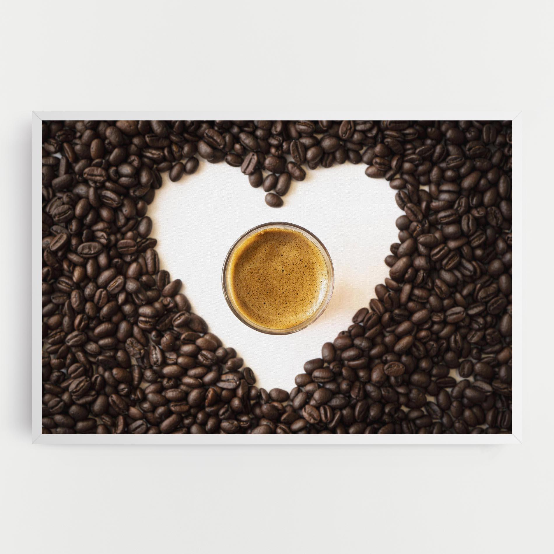 Tablou Canvas Coffee Bean Heart mockup 0
