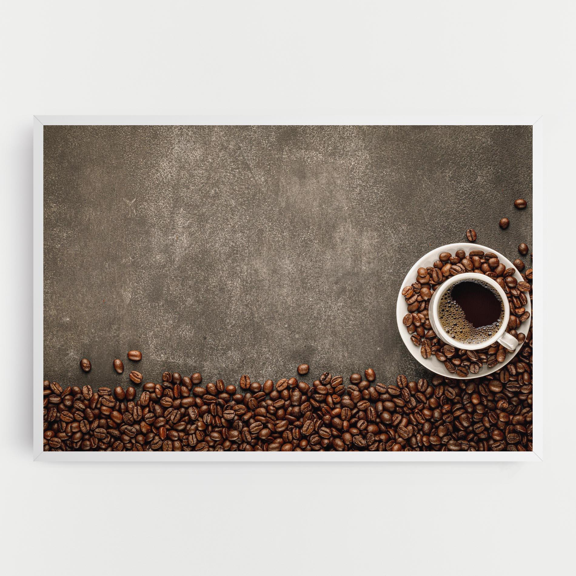 Tablou Canvas Coffee On Grey Table mockup 0