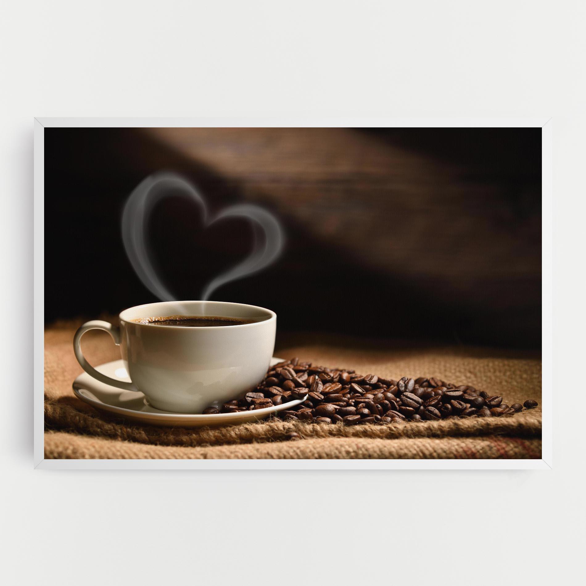 Tablou Canvas Heart Coffee Smoke mockup 0