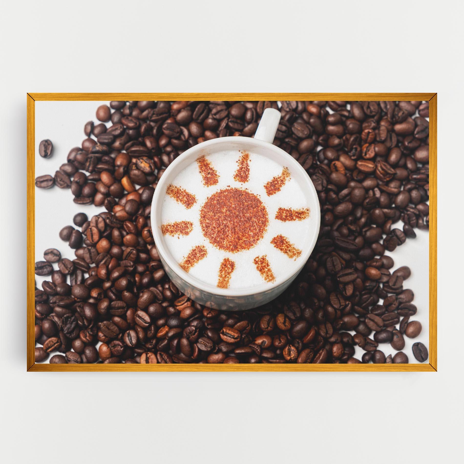 Tablou Canvas Sun Pattern Coffee mockup 0