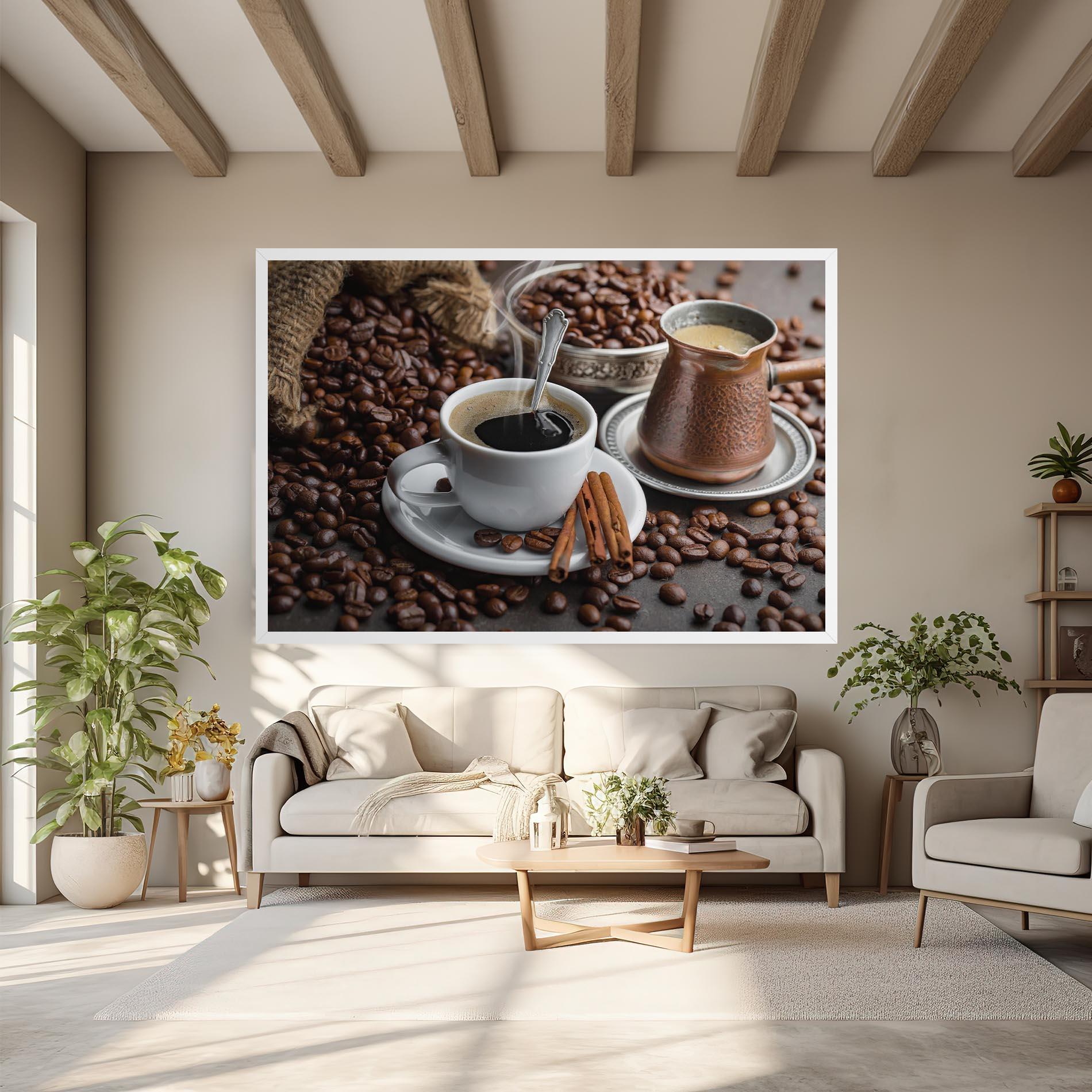 Tablou Canvas Black Coffee Beans mockup 6