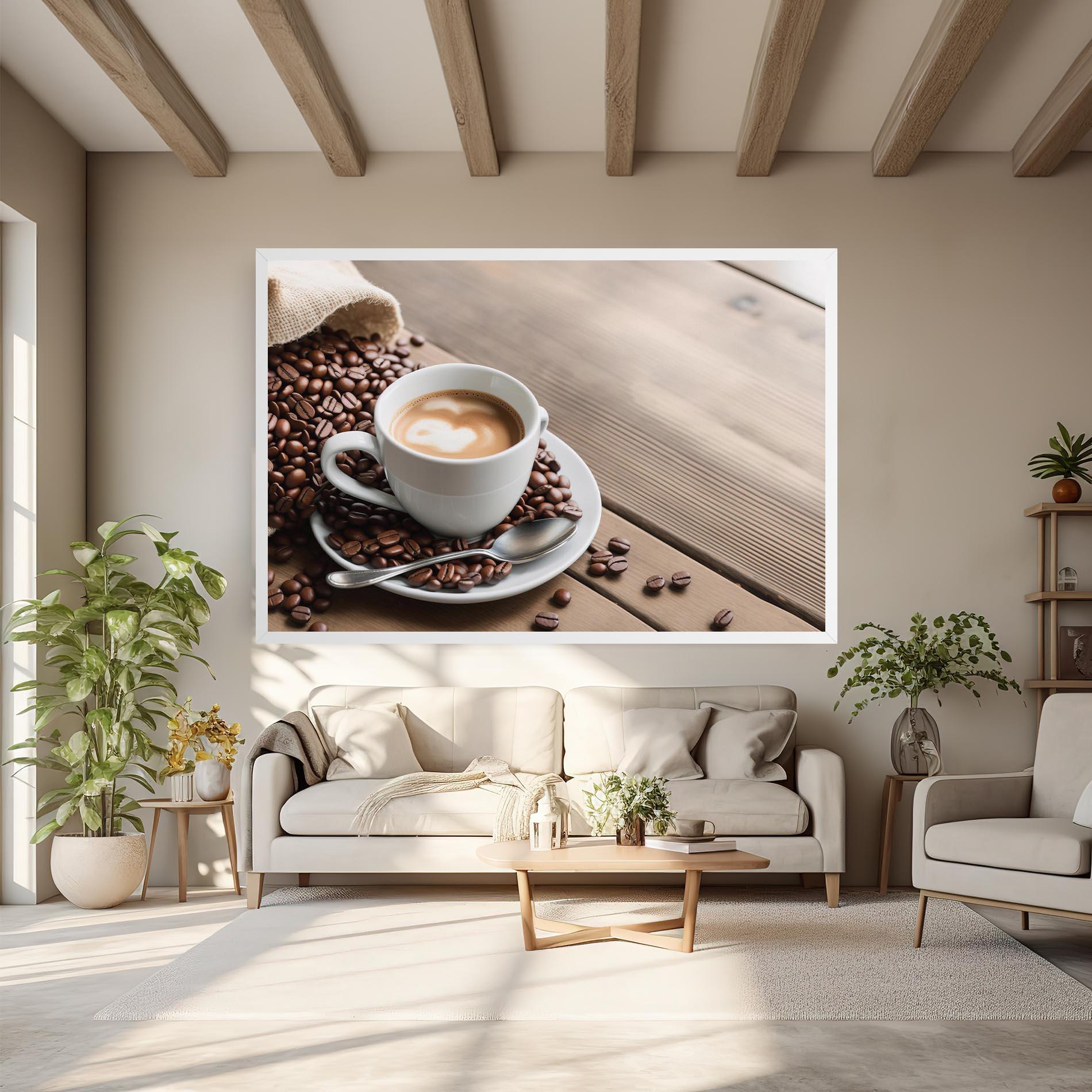 Tablou Canvas Coffee On Table mockup 6