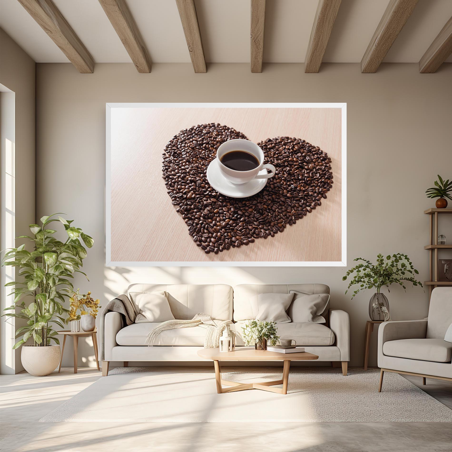 Tablou Canvas Heart Coffee Beans mockup 6