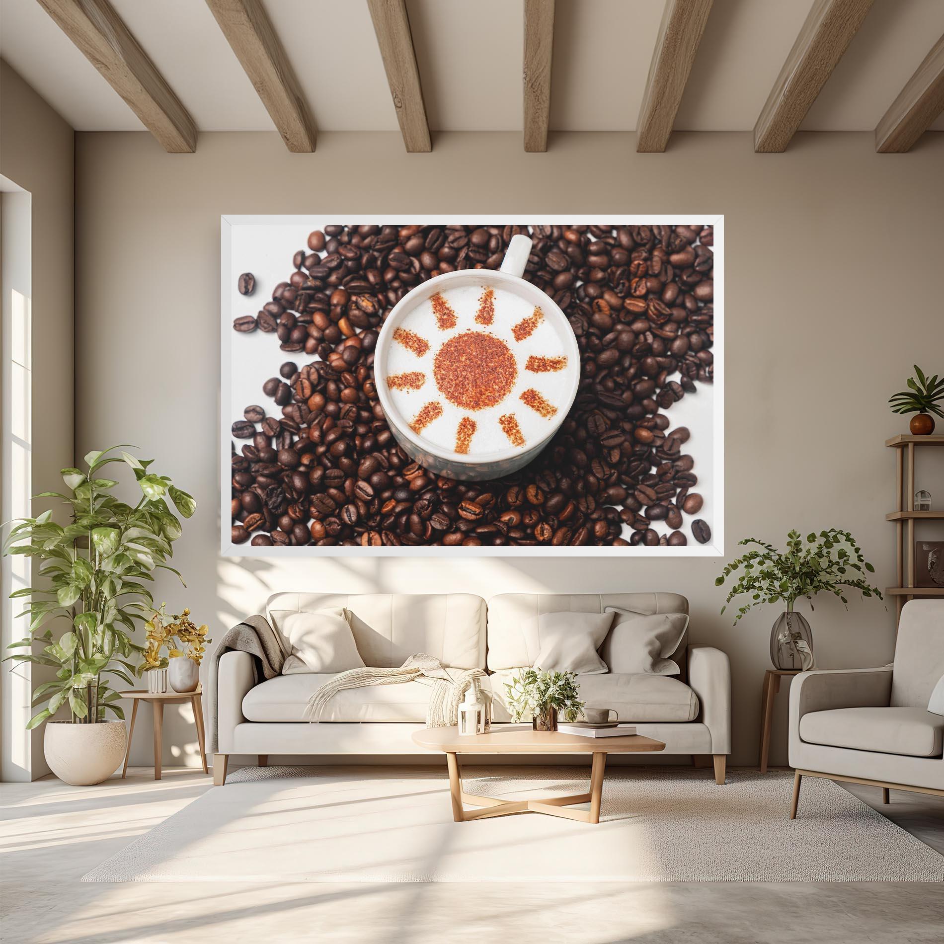 Tablou Canvas Sun Pattern Coffee mockup 6