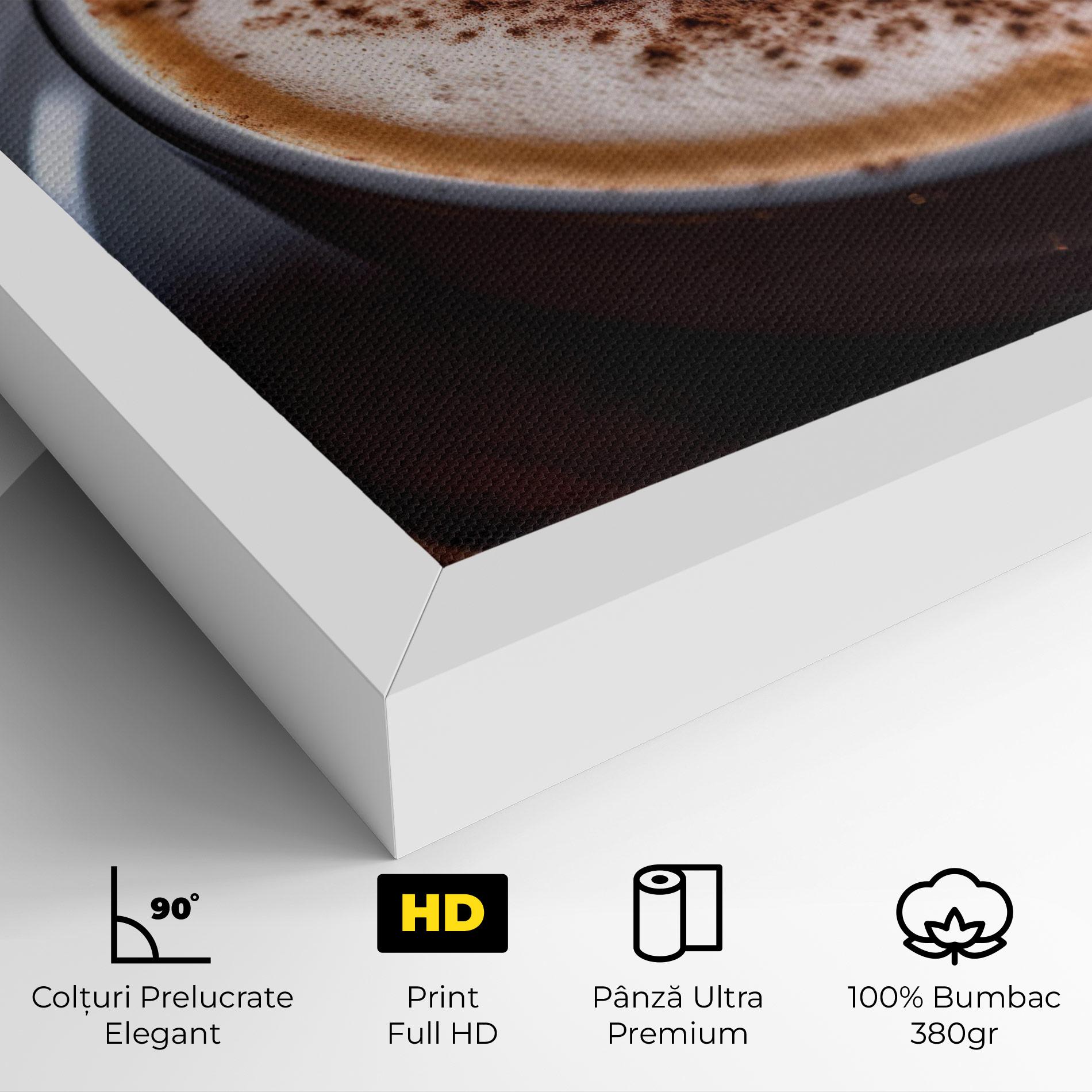 Tablou Canvas Cappuccino Coffee Close Up mockup 4