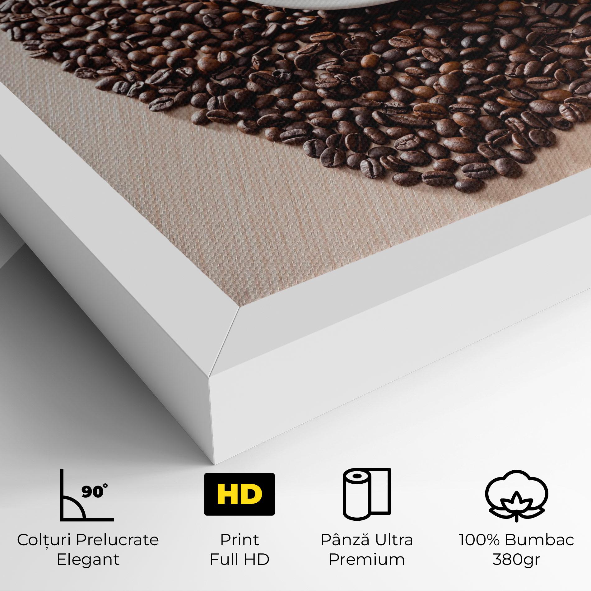 Tablou Canvas Heart Coffee Beans mockup 4
