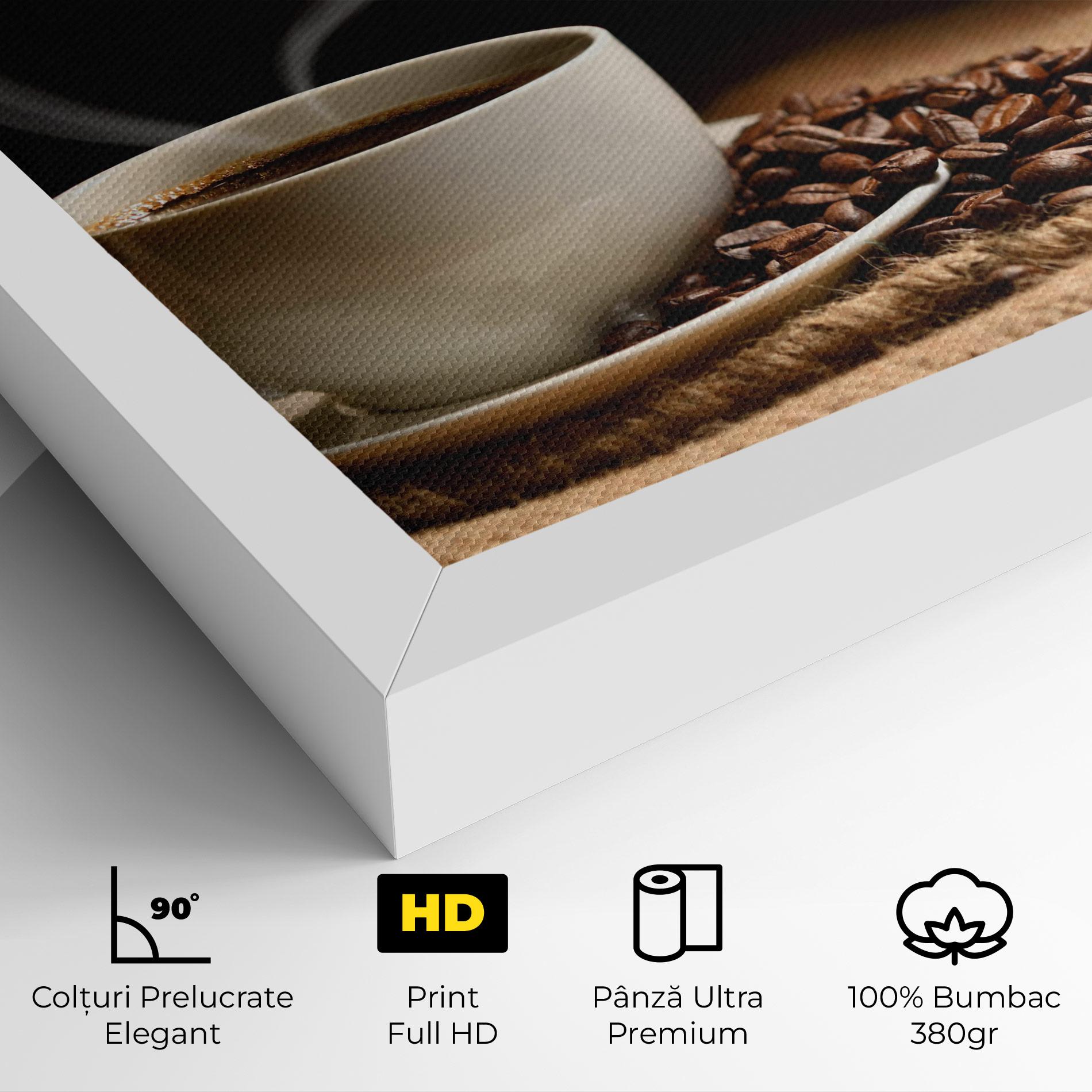 Tablou Canvas Heart Coffee Smoke mockup 4