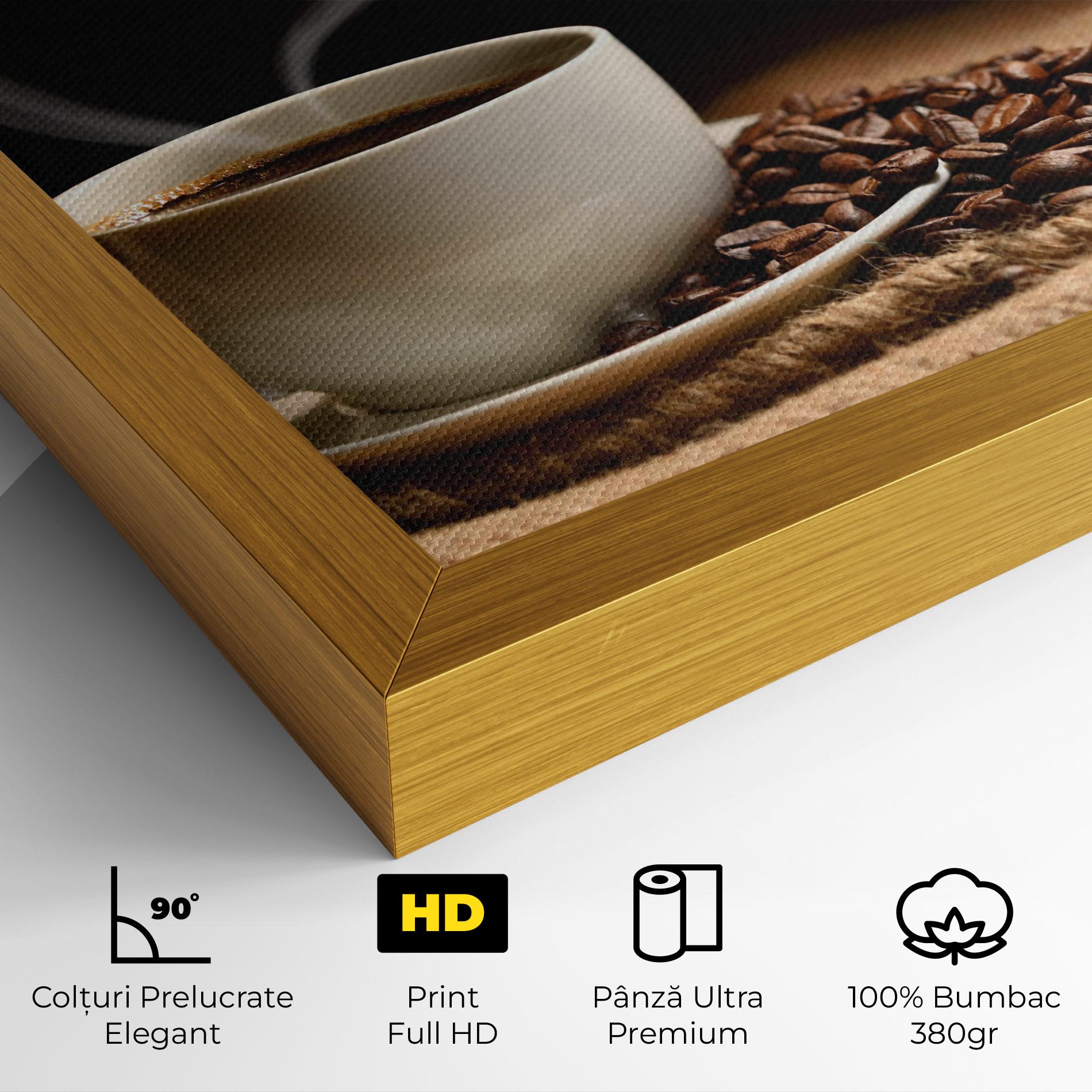 Tablou Canvas Heart Coffee Smoke mockup 4