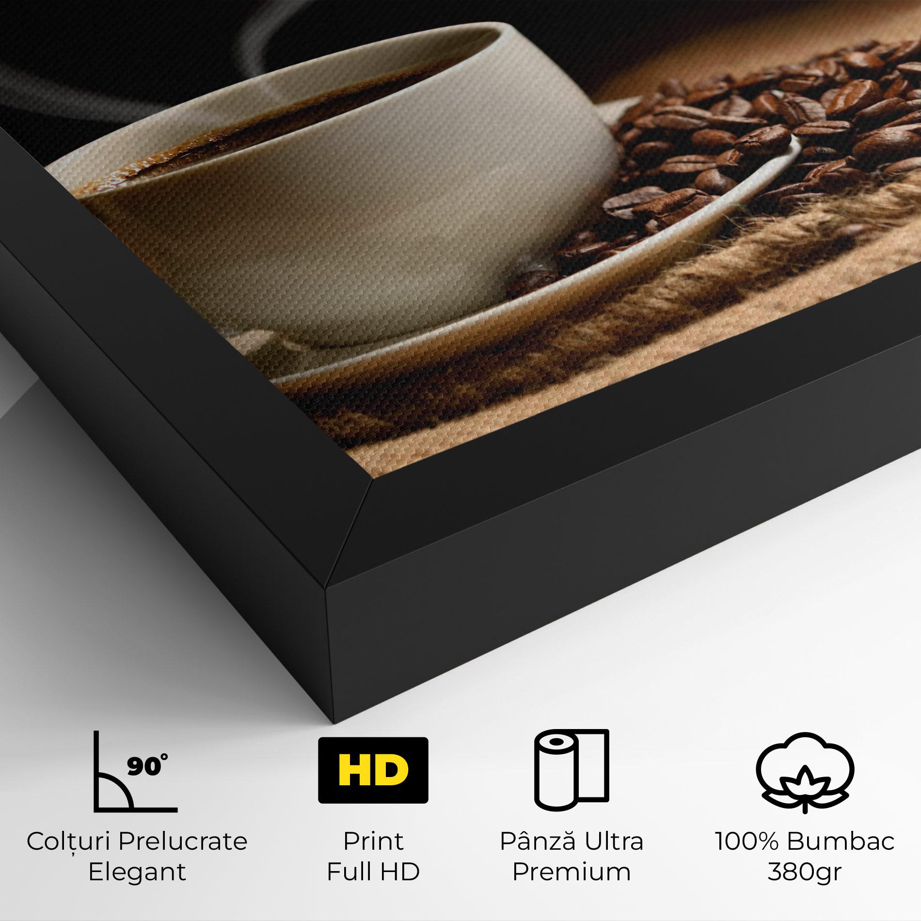 Tablou Canvas Heart Coffee Smoke mockup 4