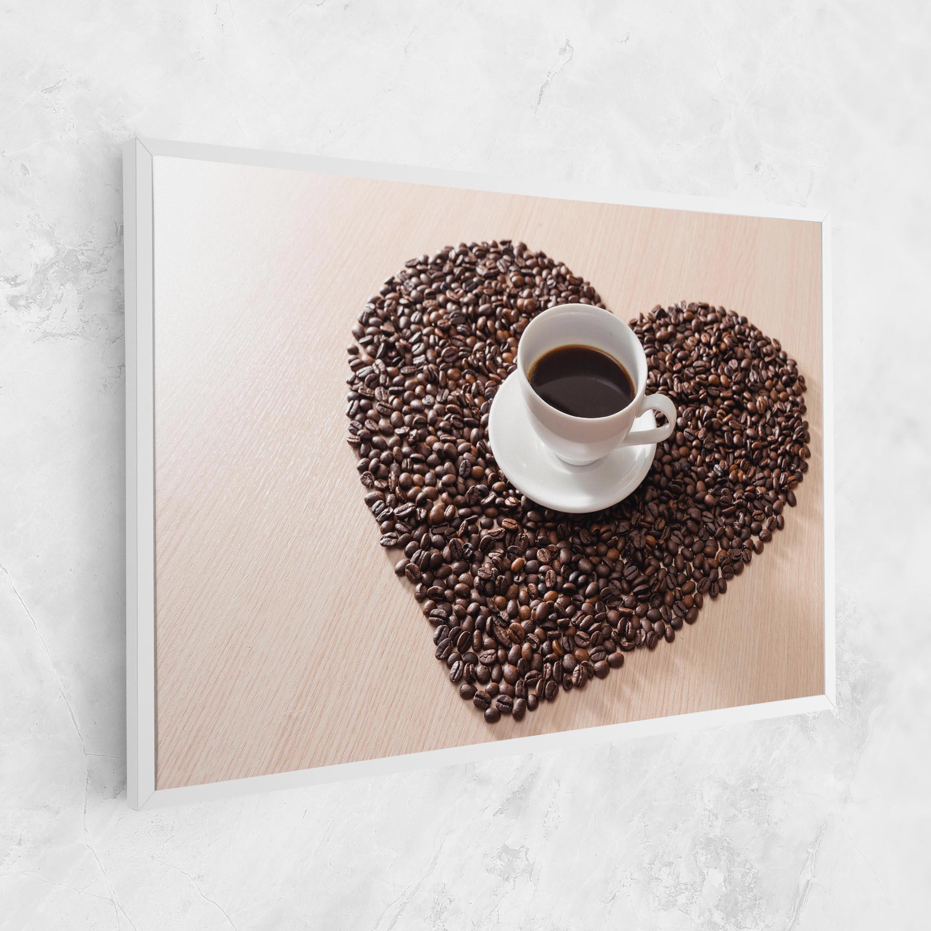 Tablou Canvas Heart Coffee Beans mockup 1