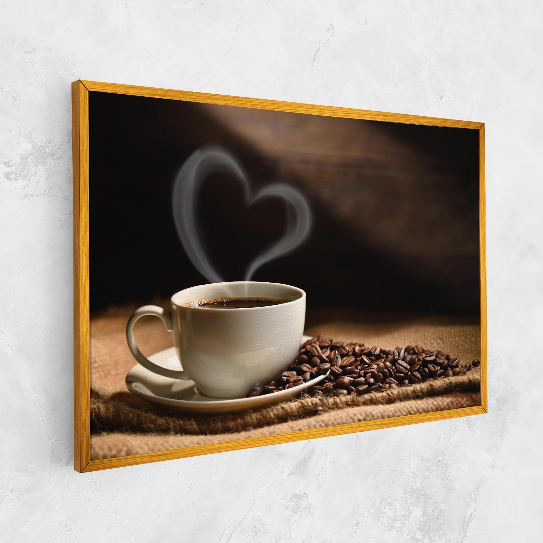Tablou Canvas Heart Coffee Smoke mockup 1