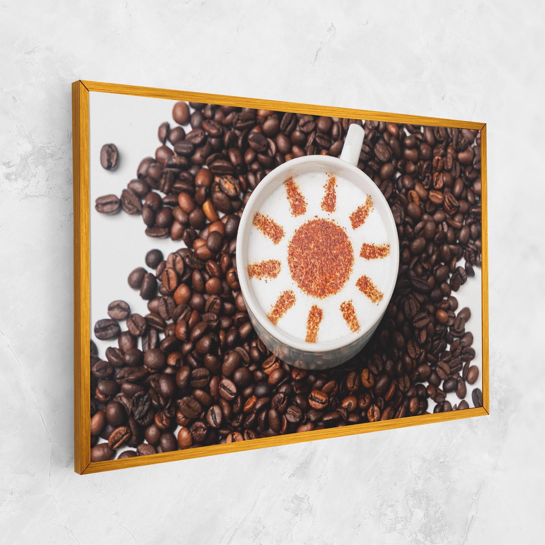 Tablou Canvas Sun Pattern Coffee mockup 1