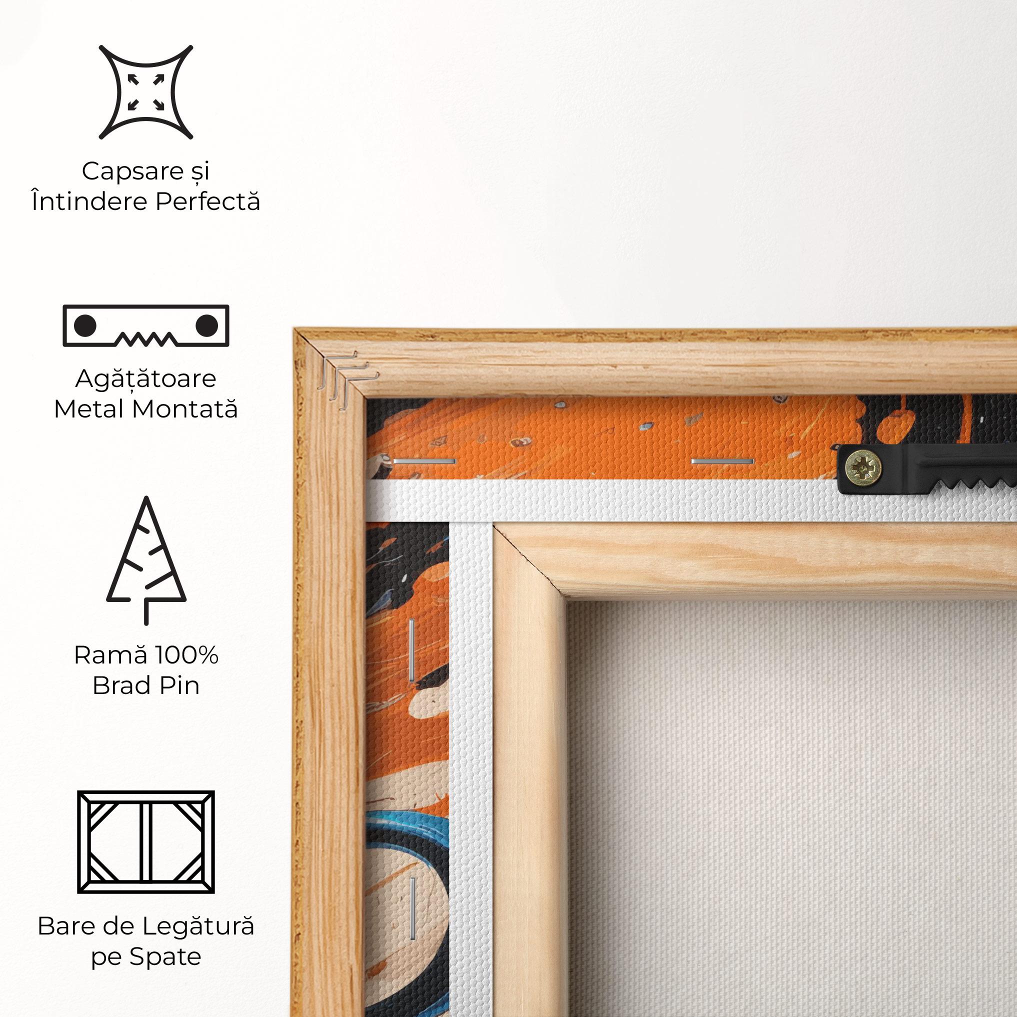 Tablou Canvas Coffee Blue Orange mockup 5