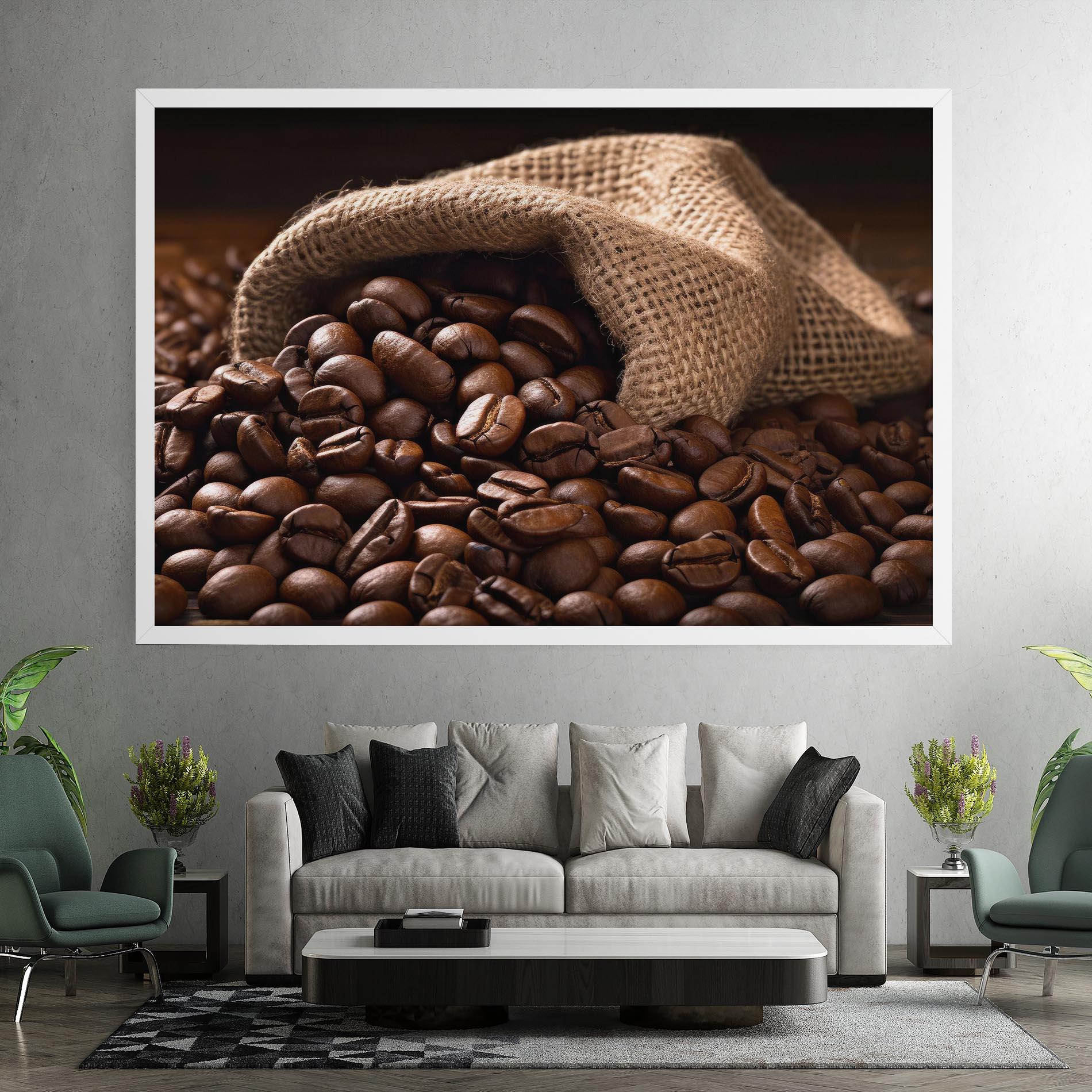Tablou Canvas Bag Of Coffee Beans mockup 7