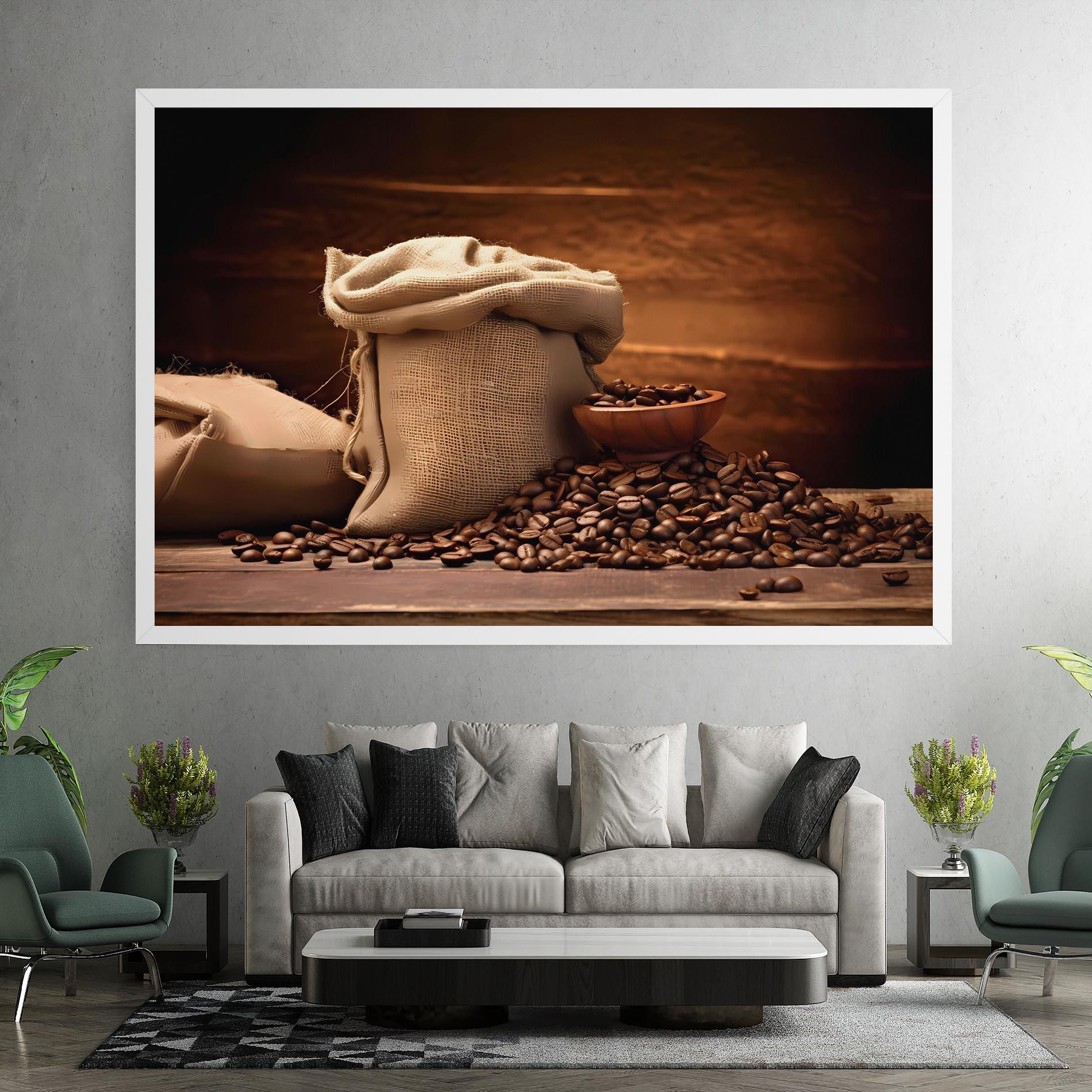 Tablou Canvas Big Bag Of Coffee Beans mockup 7