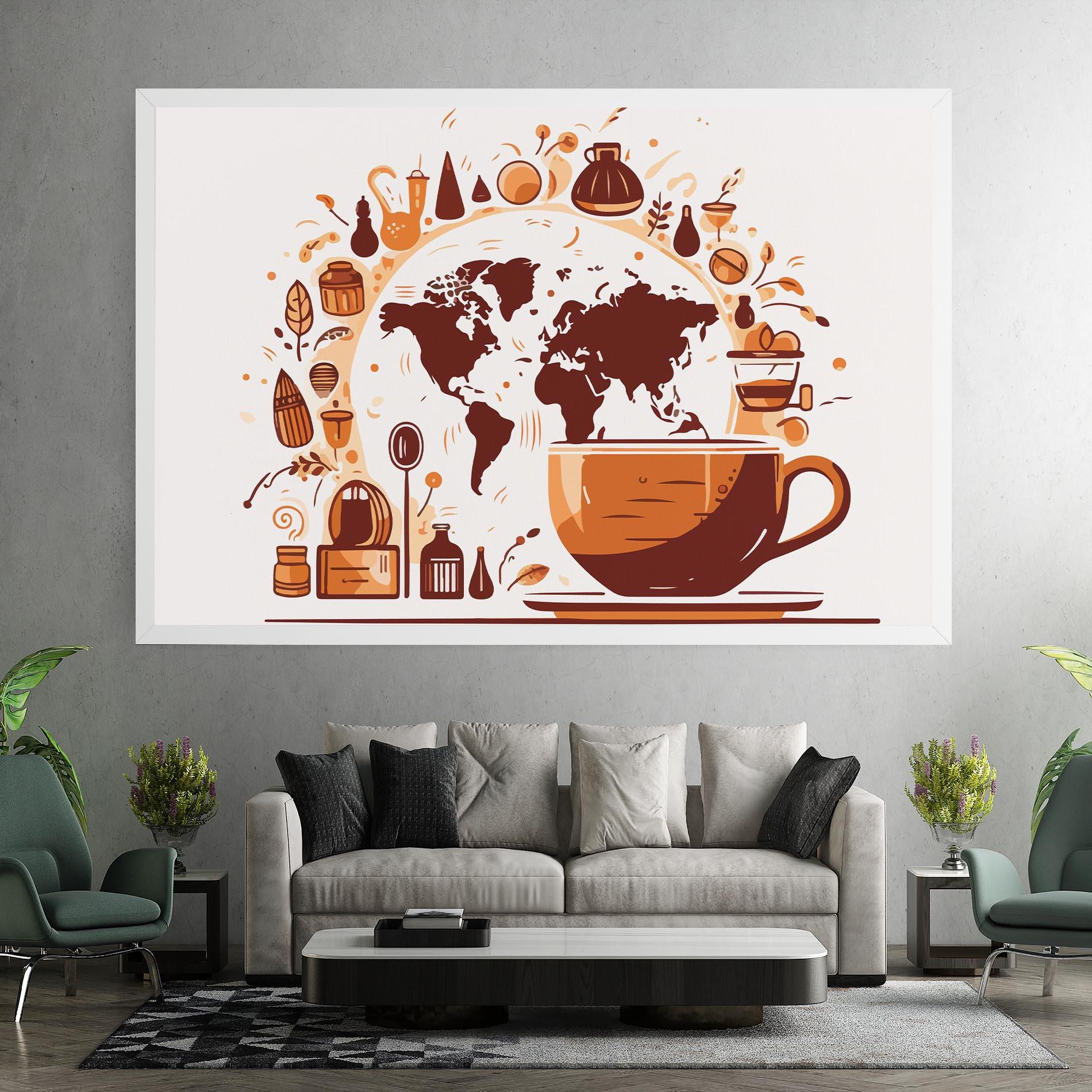 Tablou Canvas Coffee Map mockup 7