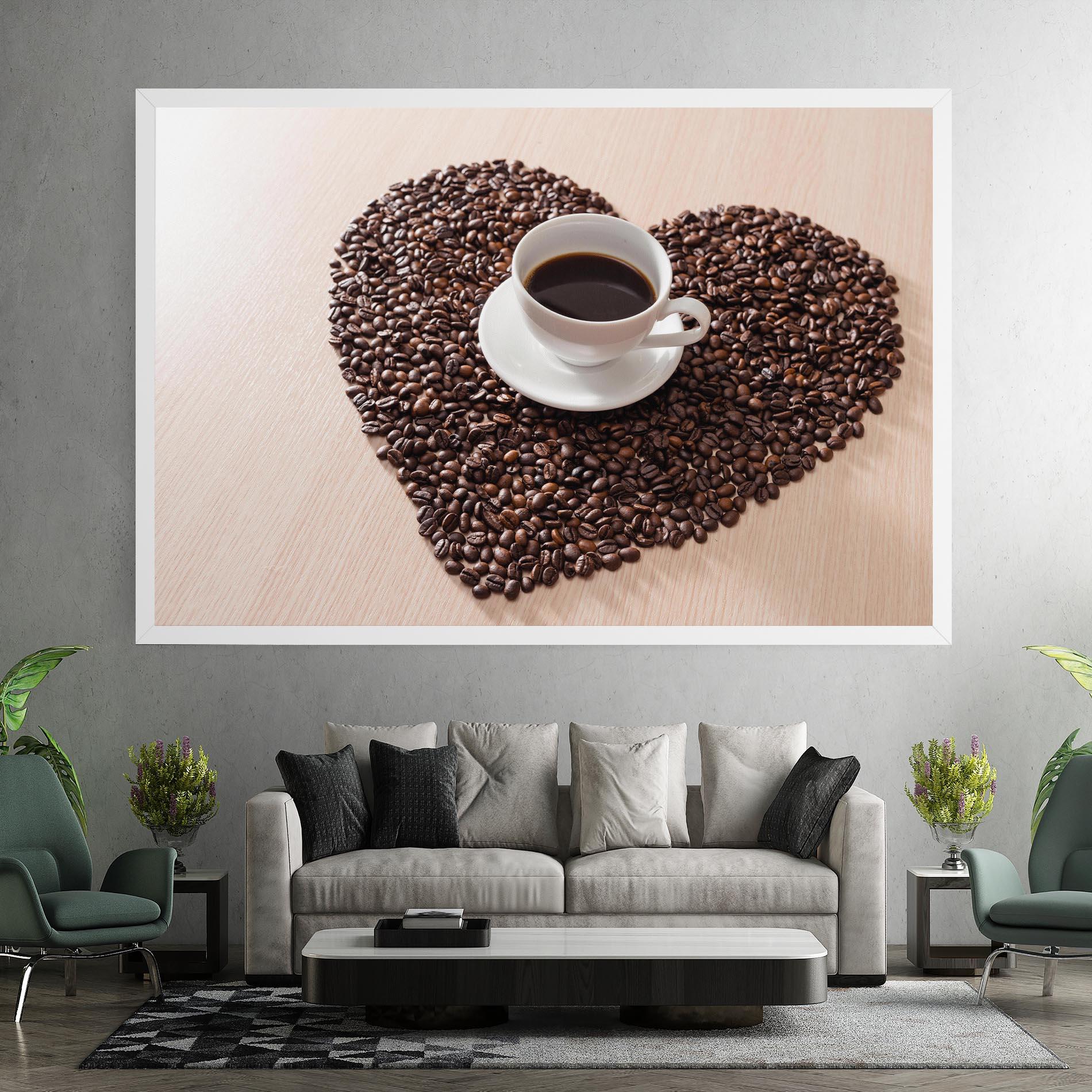 Tablou Canvas Heart Coffee Beans mockup 7