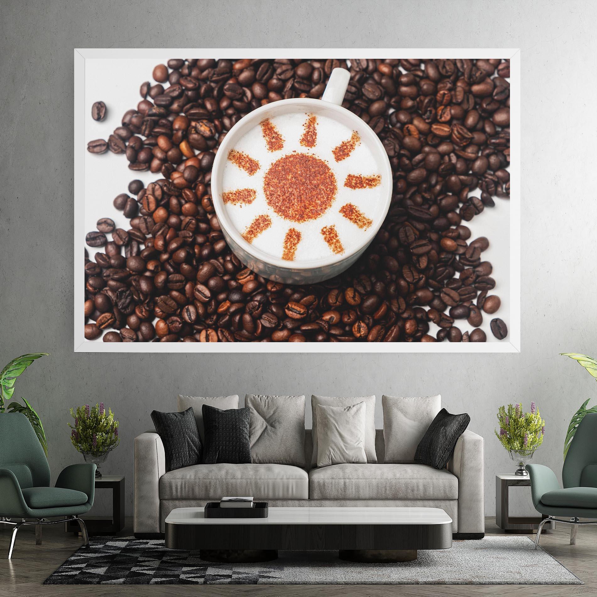 Tablou Canvas Sun Pattern Coffee mockup 7