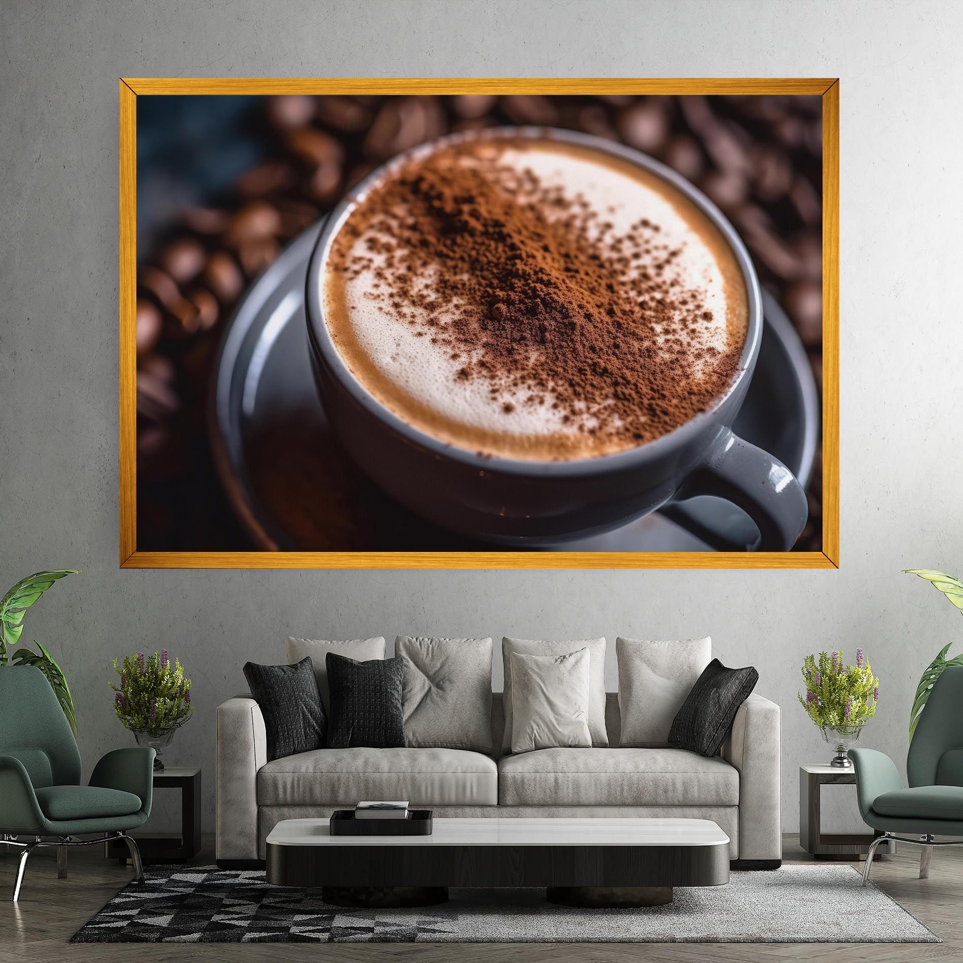 Cappuccino Coffee Close Up mockup 7