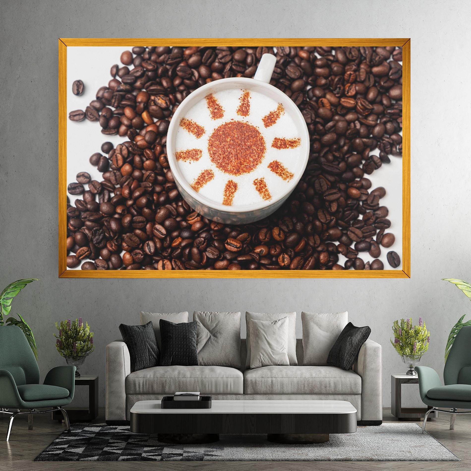 Tablou Canvas Sun Pattern Coffee mockup 7