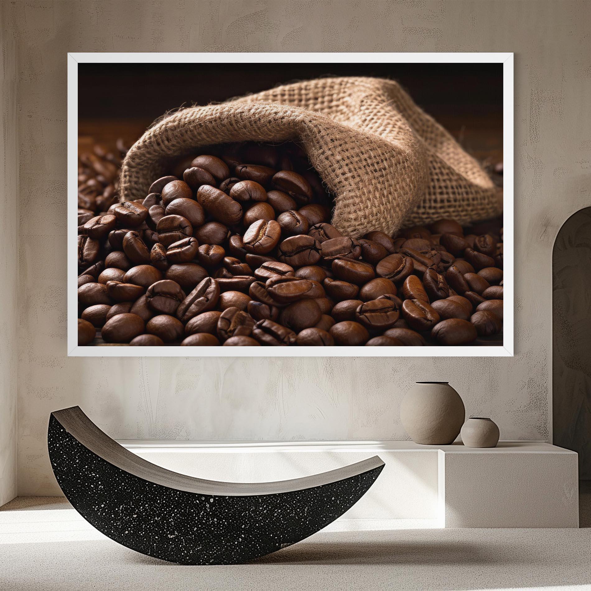 Tablou Canvas Bag Of Coffee Beans mockup 8